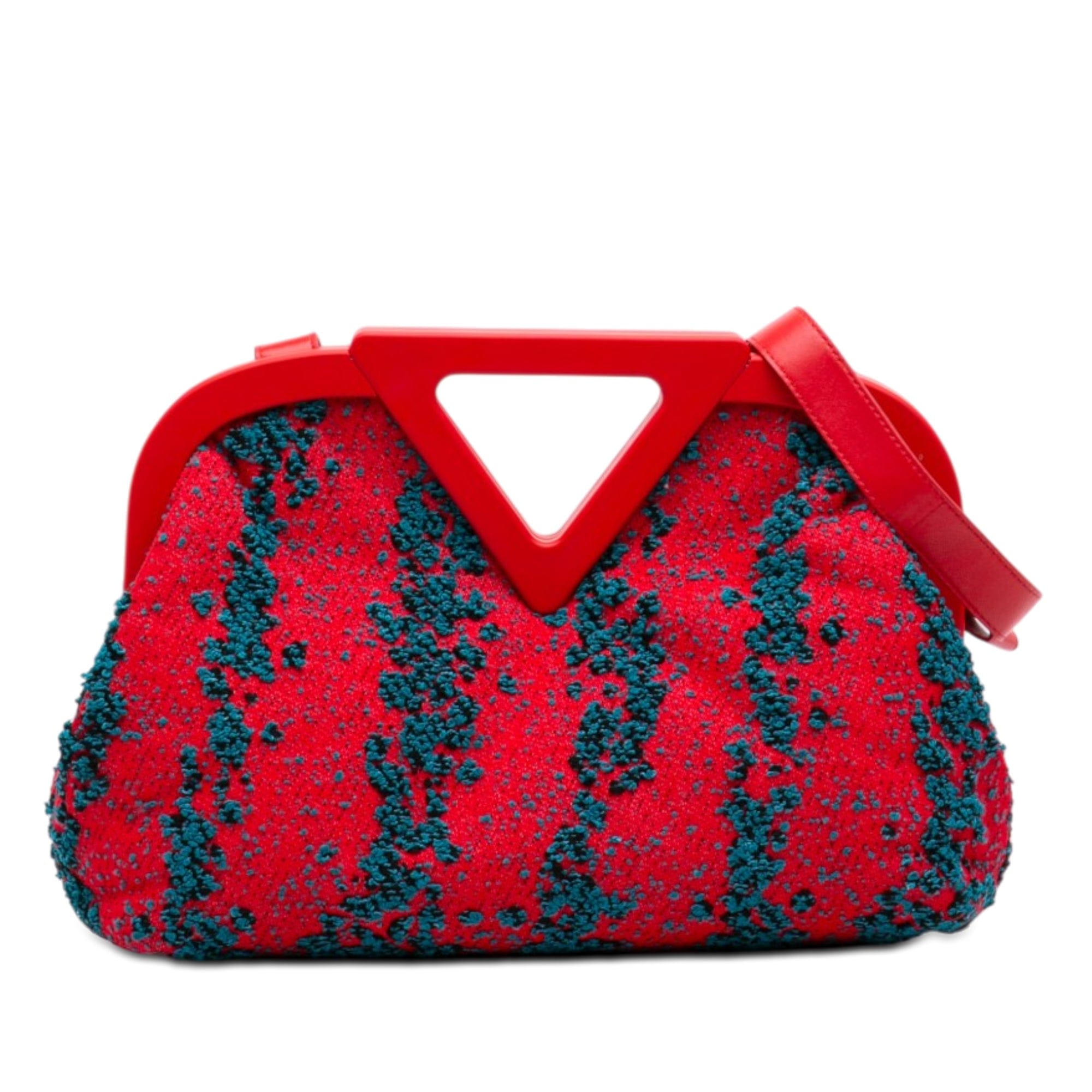 Bottega Veneta Medium Boucle Tweed The Point Triangle Satchel