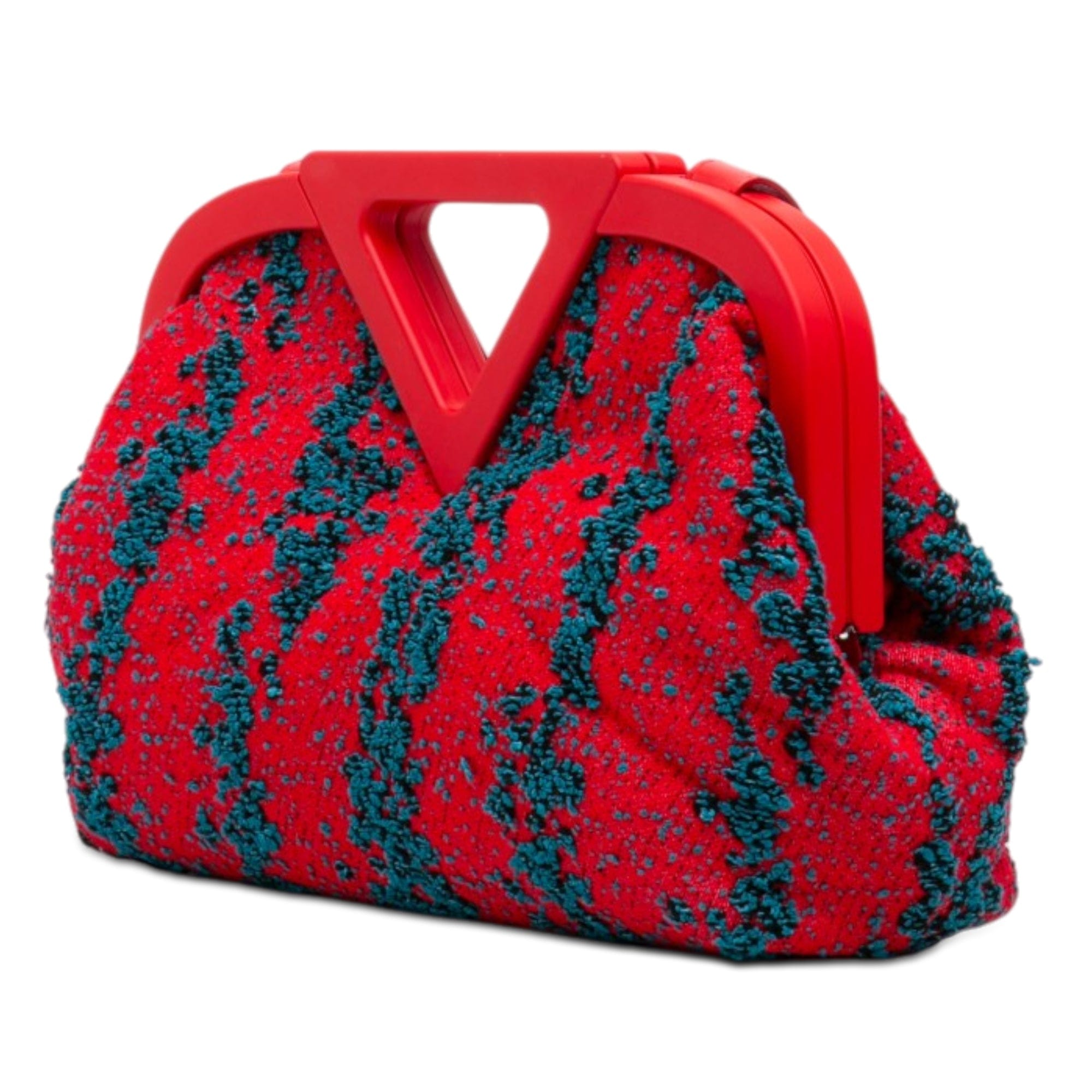 Bottega Veneta Medium Boucle Tweed The Point Triangle Satchel