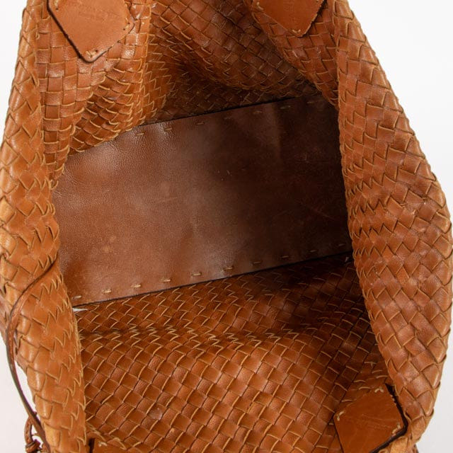 Bottega Veneta Camel Intrecciato Medium Cabat Bag