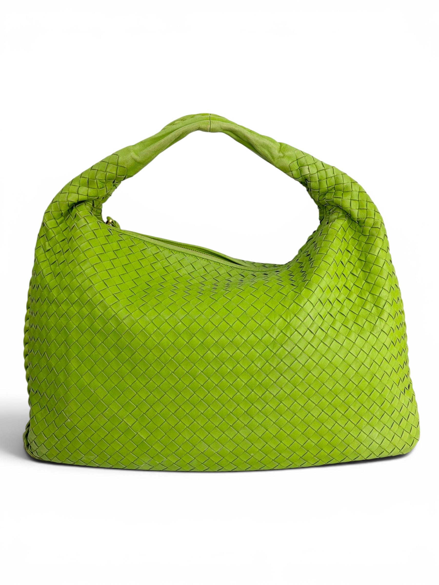 Bottega Veneta Green Vintage Intrecciato Large Hobo