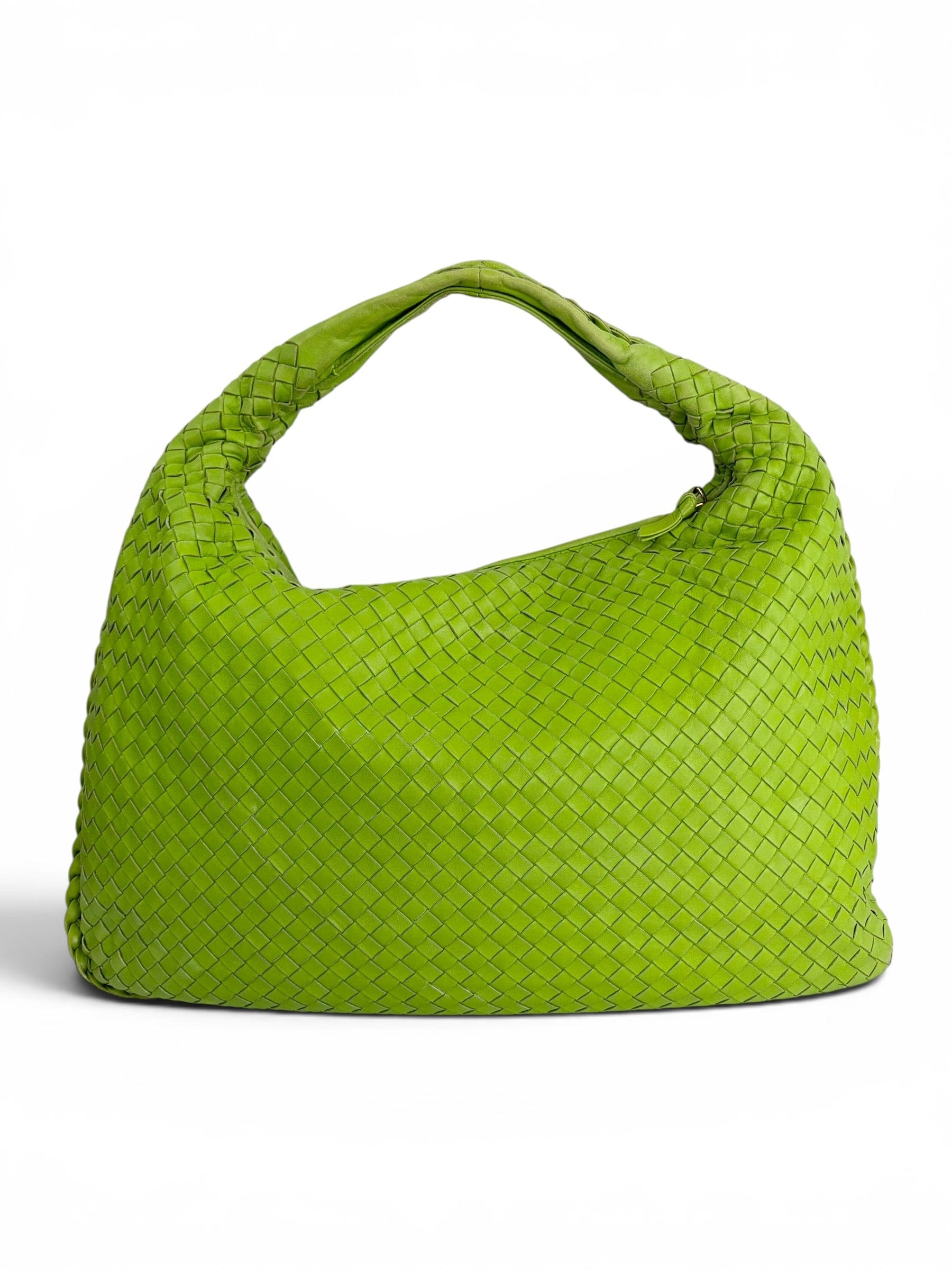 Bottega Veneta Green Vintage Intrecciato Large Hobo