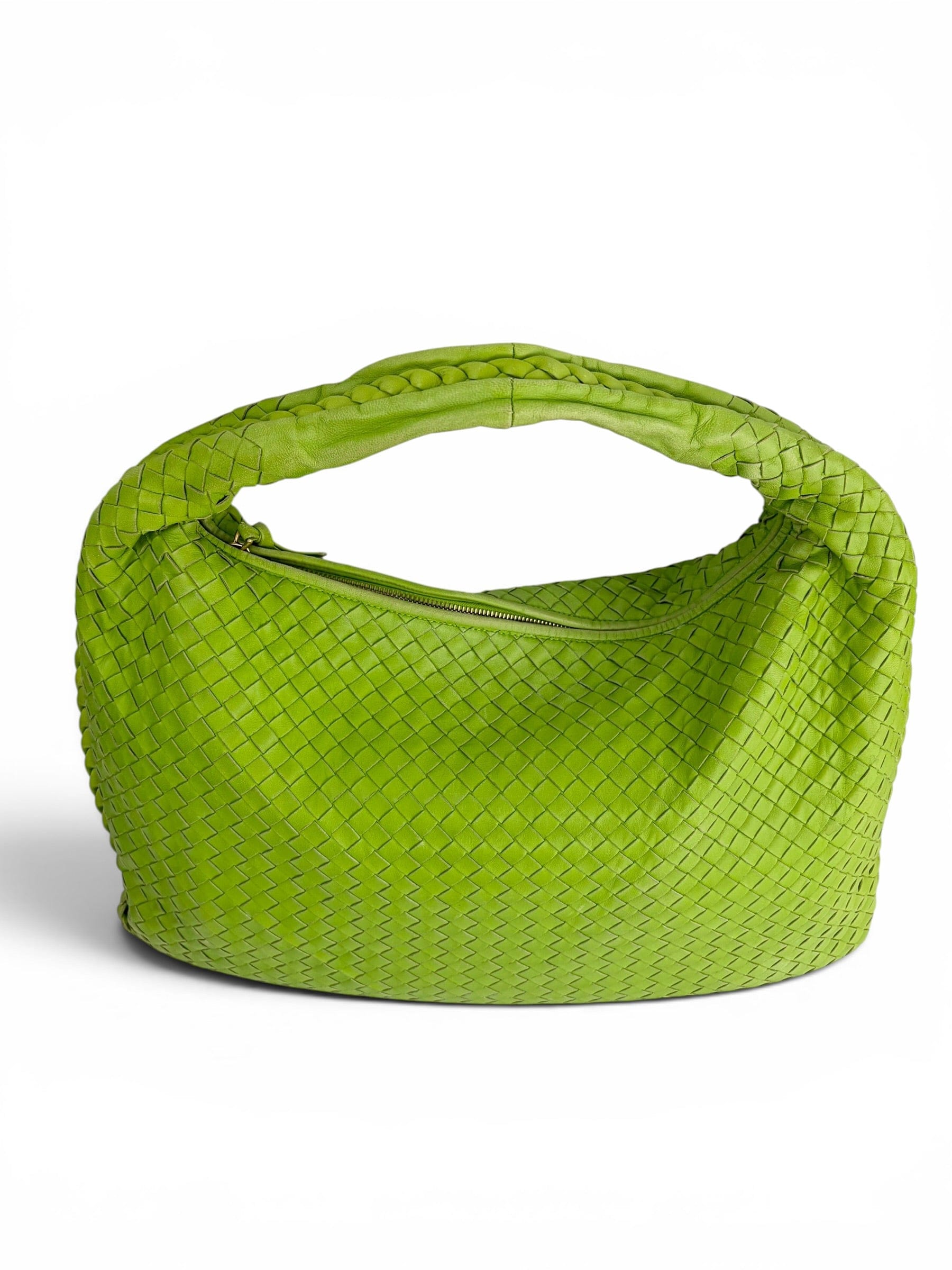Bottega Veneta Green Vintage Intrecciato Large Hobo