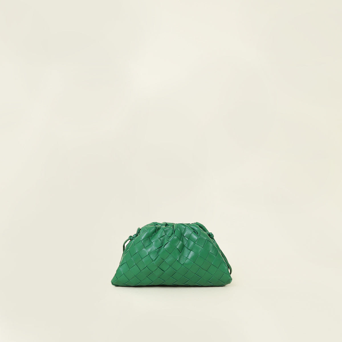 Bottega Veneta Green Intrecciato Leather Mini Pouch Bag