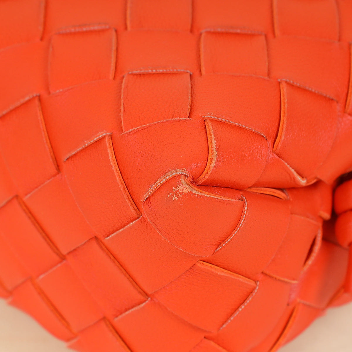 Bottega Veneta Orange Intrecciato Mini Loop Camera Bag