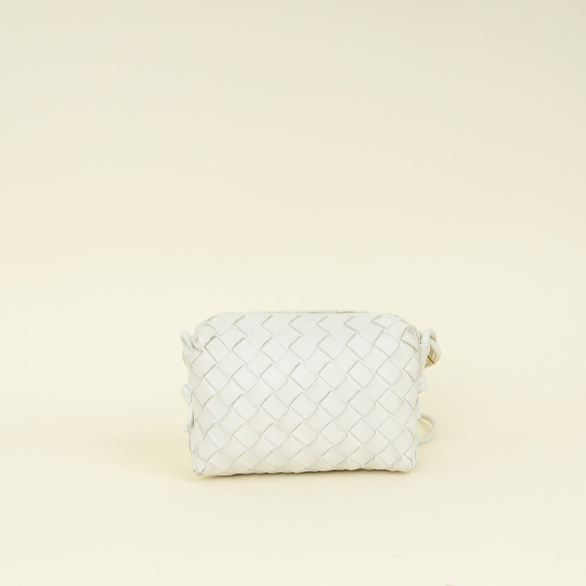 Bottega Veneta White Mini Loop Camera Bag