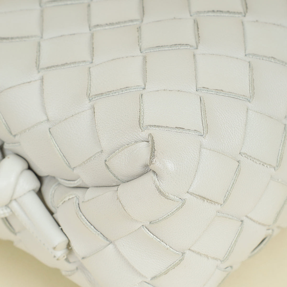 Bottega Veneta White Mini Loop Camera Bag