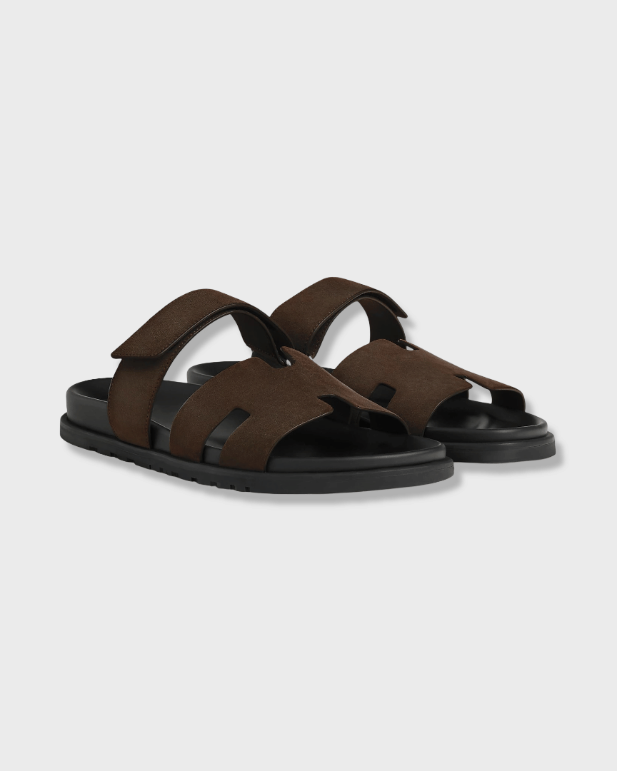 Hermes Chypre Suede Ecorce Black Sole