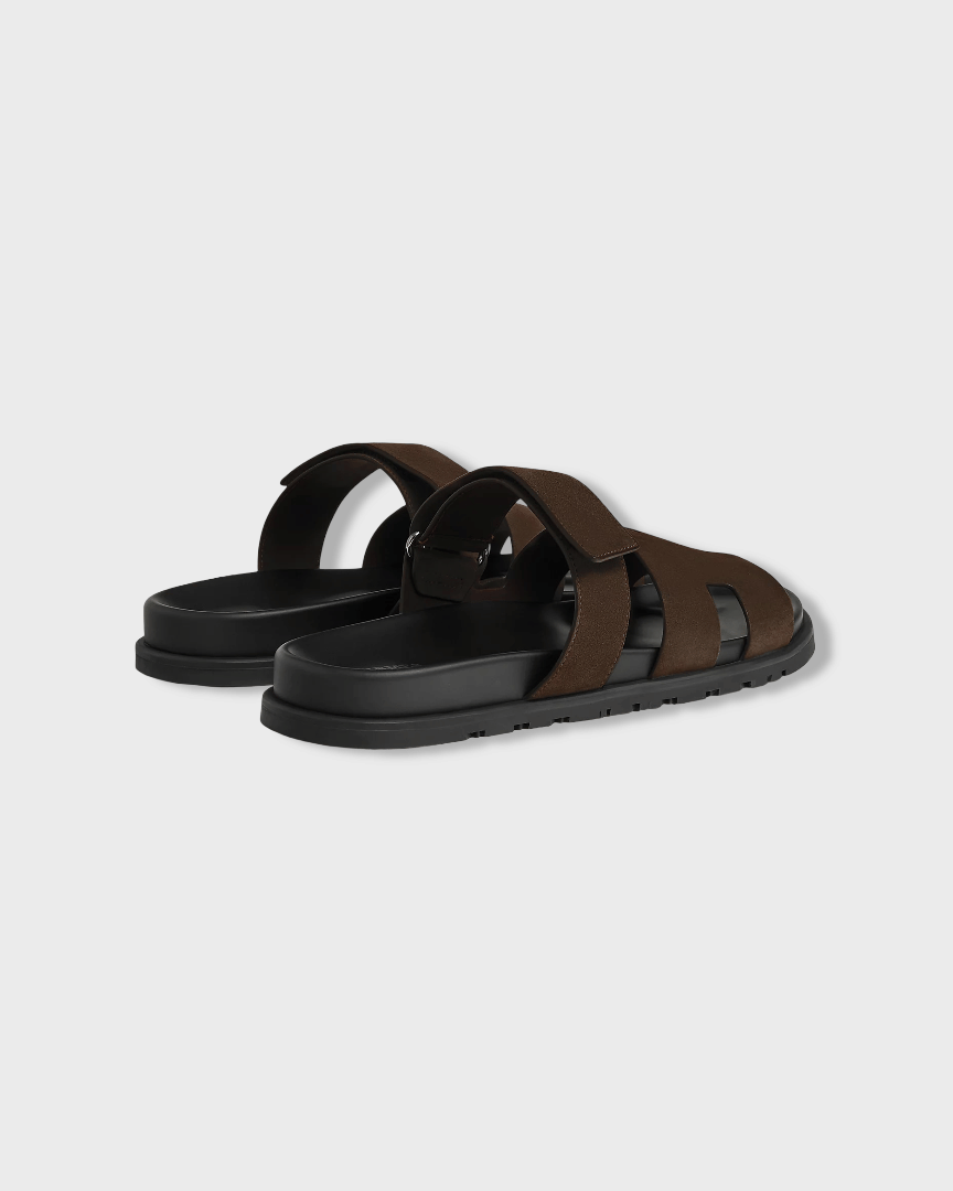 Hermes Chypre Suede Ecorce Black Sole