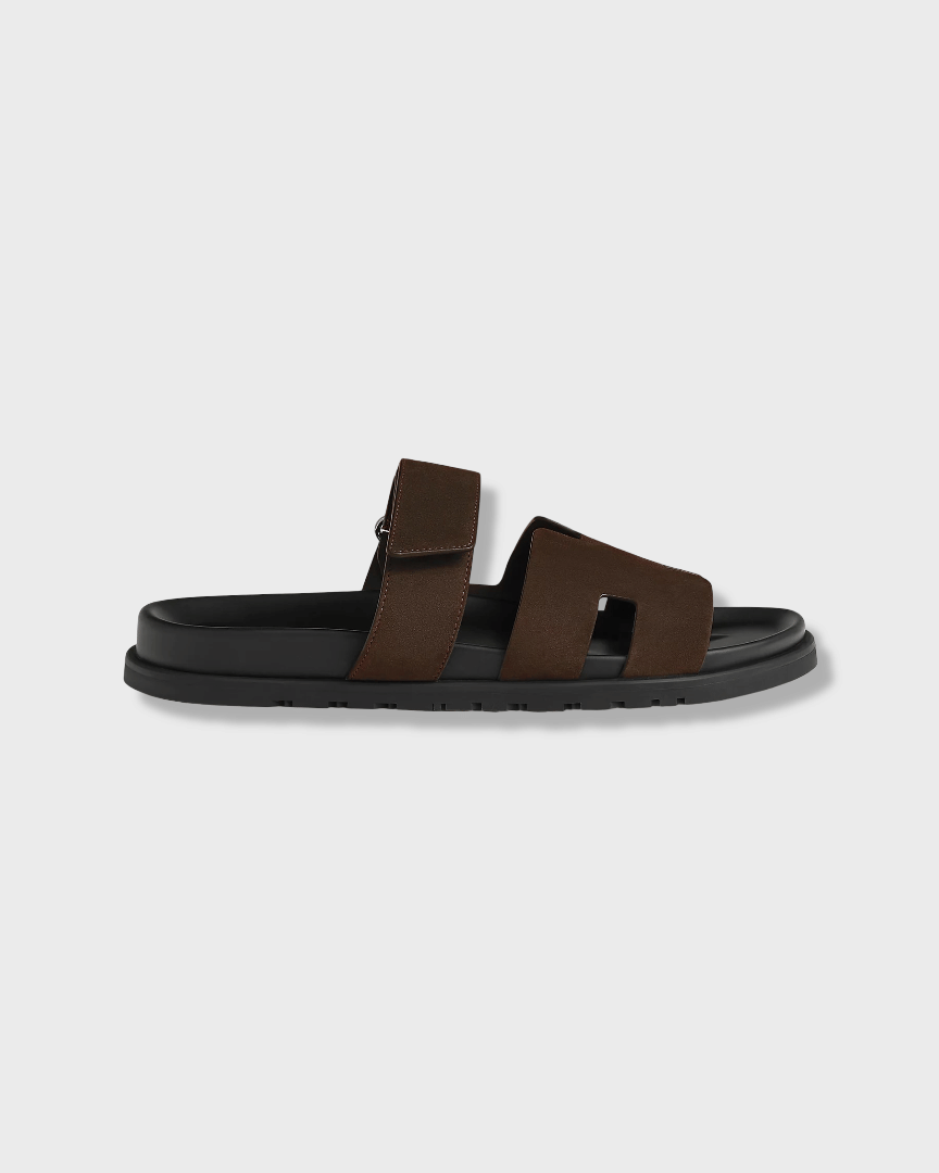 Hermes Chypre Suede Ecorce Black Sole