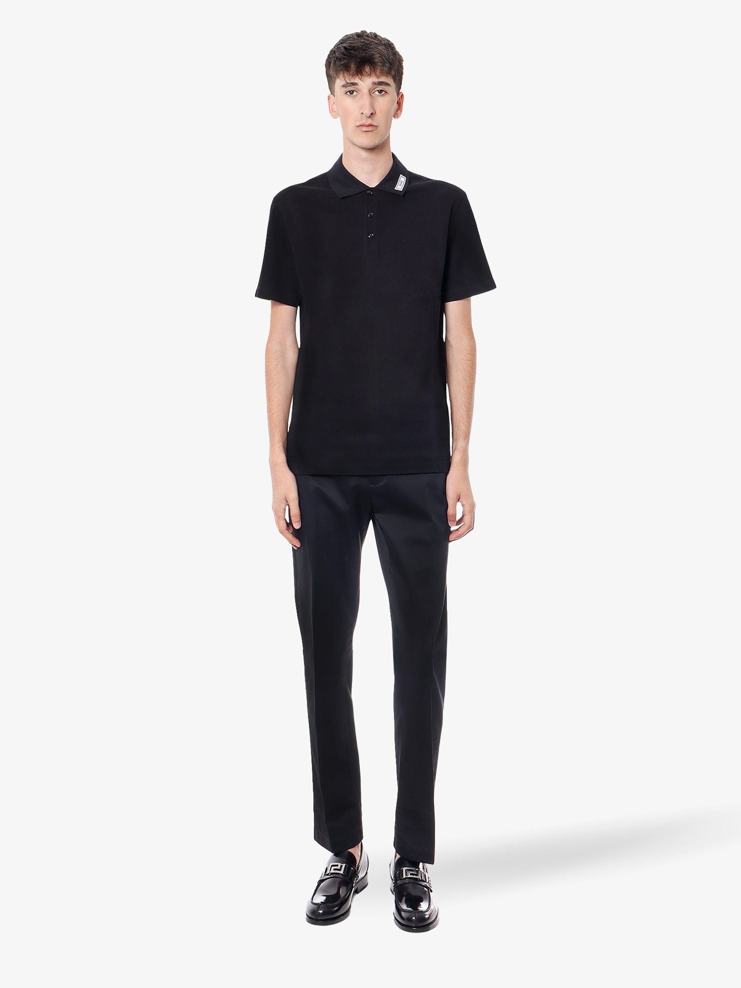 Versace Cotton shirt polo with logoed label