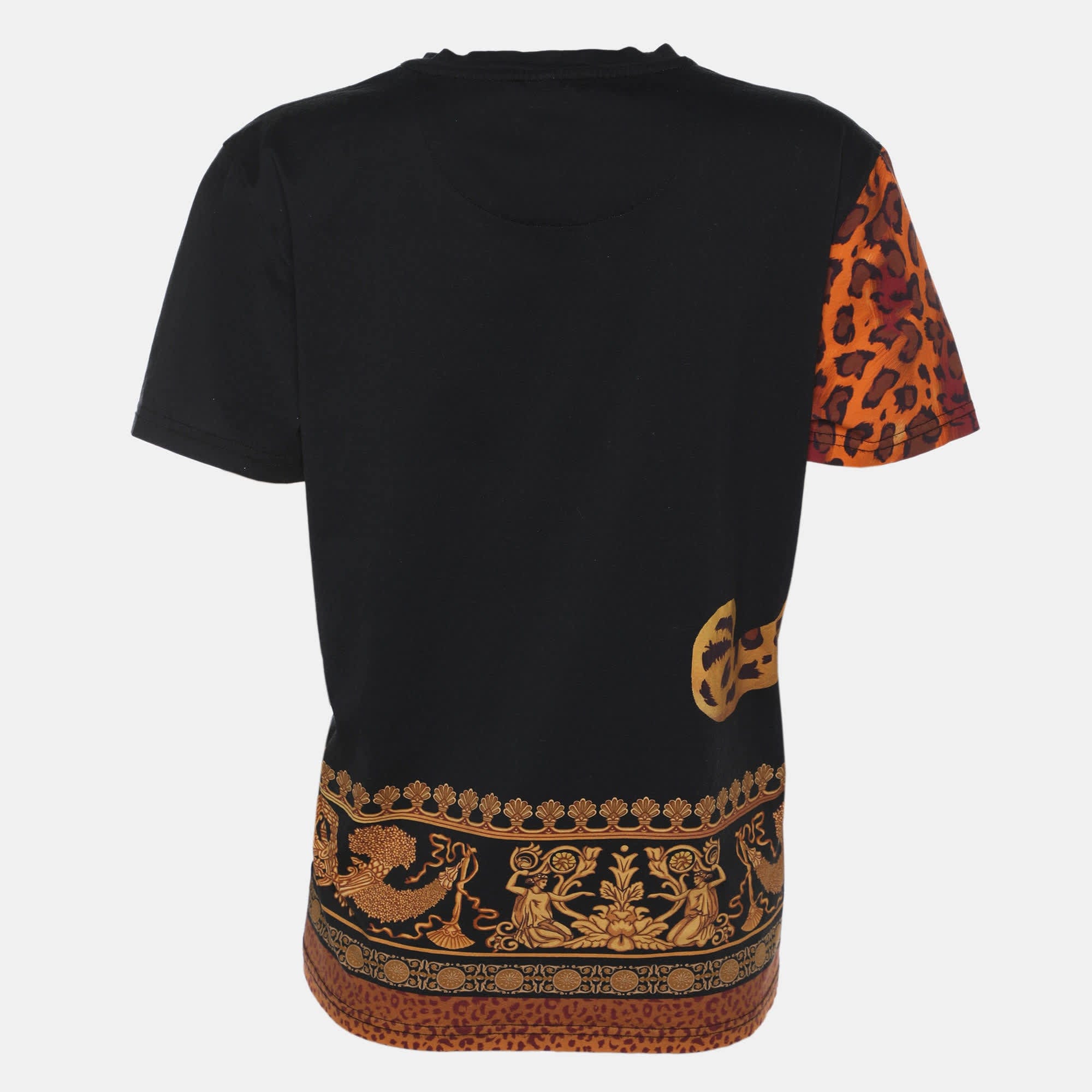 Versace Multicolor Tiger Print Jersey T - Shirt