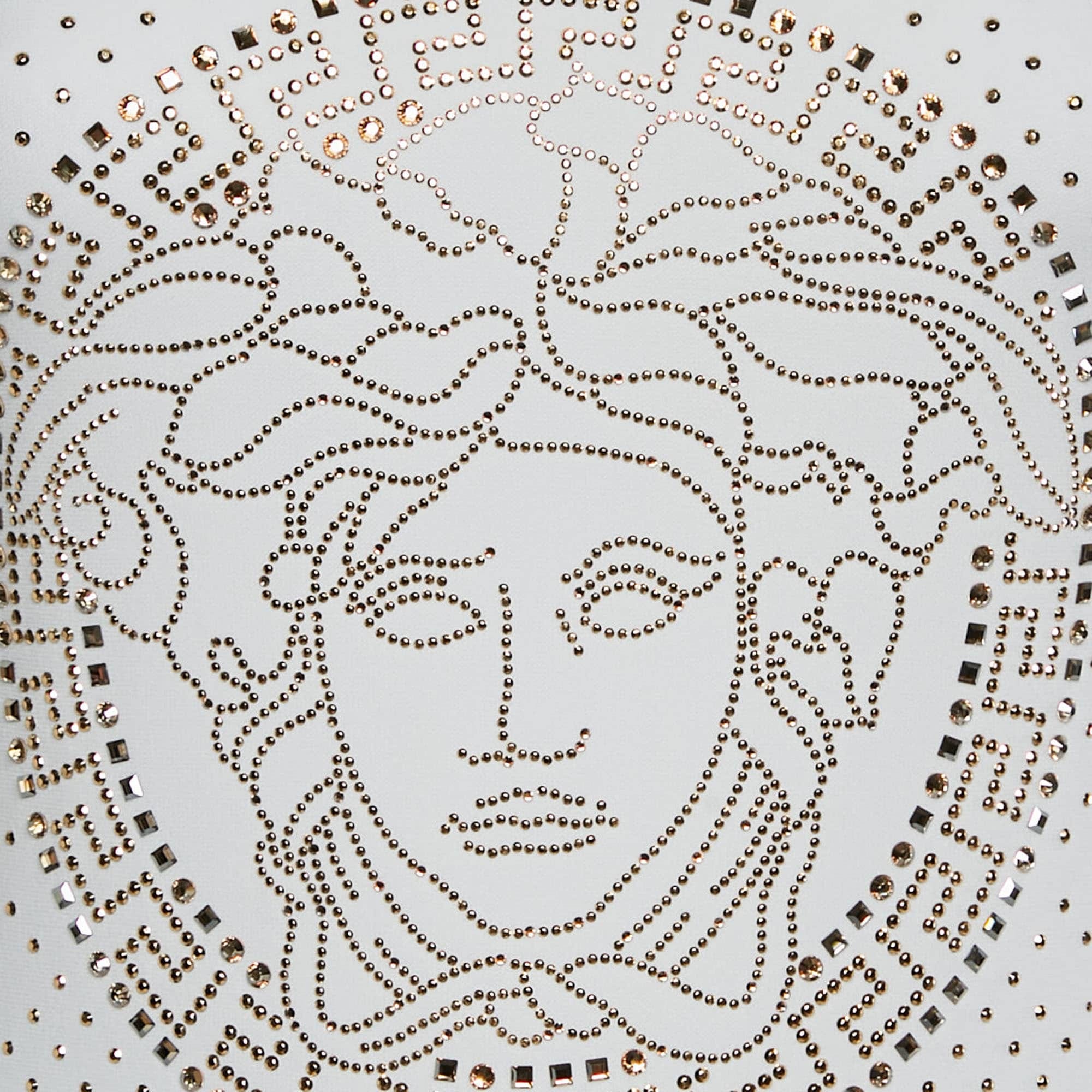 Versace White Medusa Studded Jersey T - Shirt