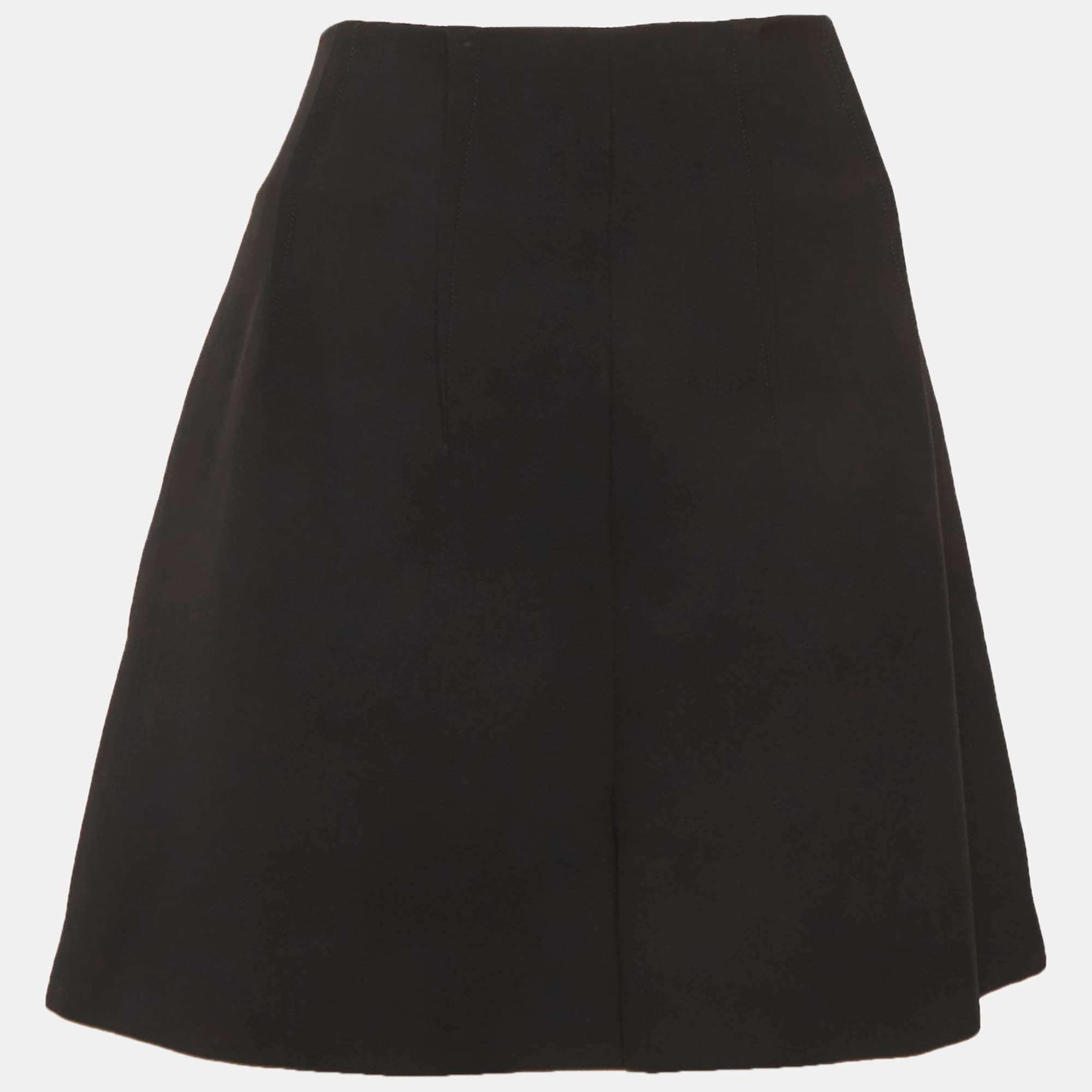 Versace Collection Black Cotton Blend High Rise Shorts