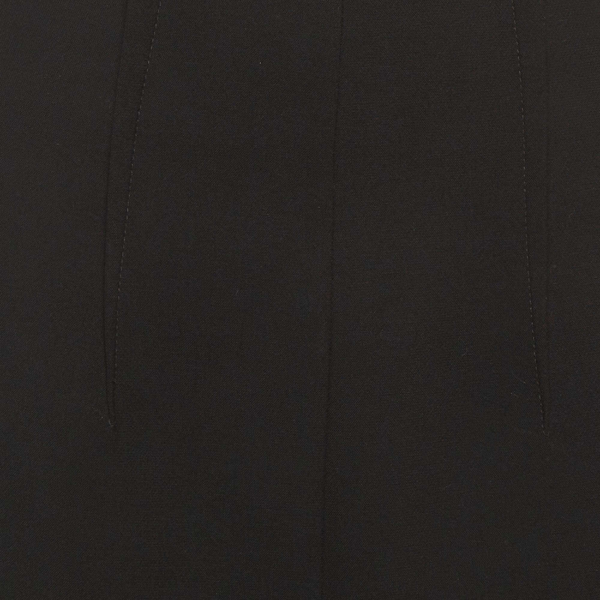 Versace Collection Black Cotton Blend High Rise Shorts