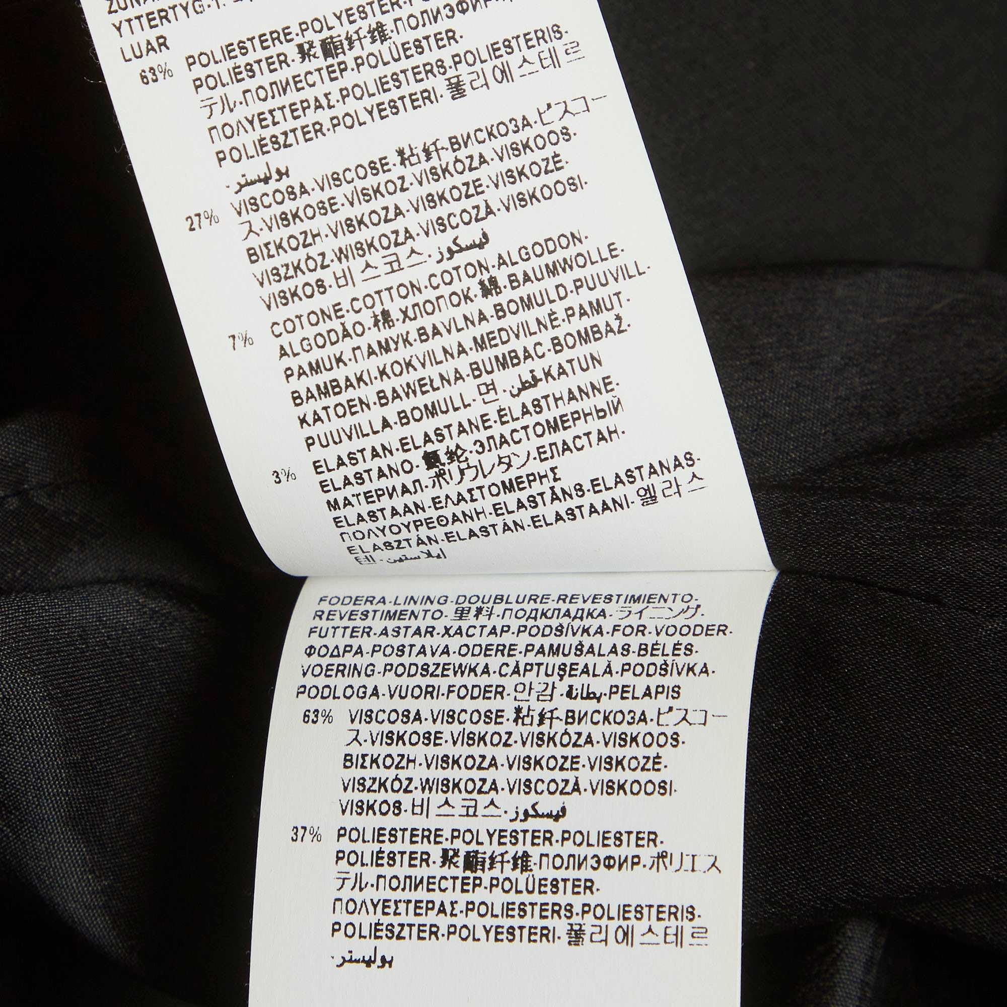 Versace Collection Black Cotton Blend High Rise Shorts