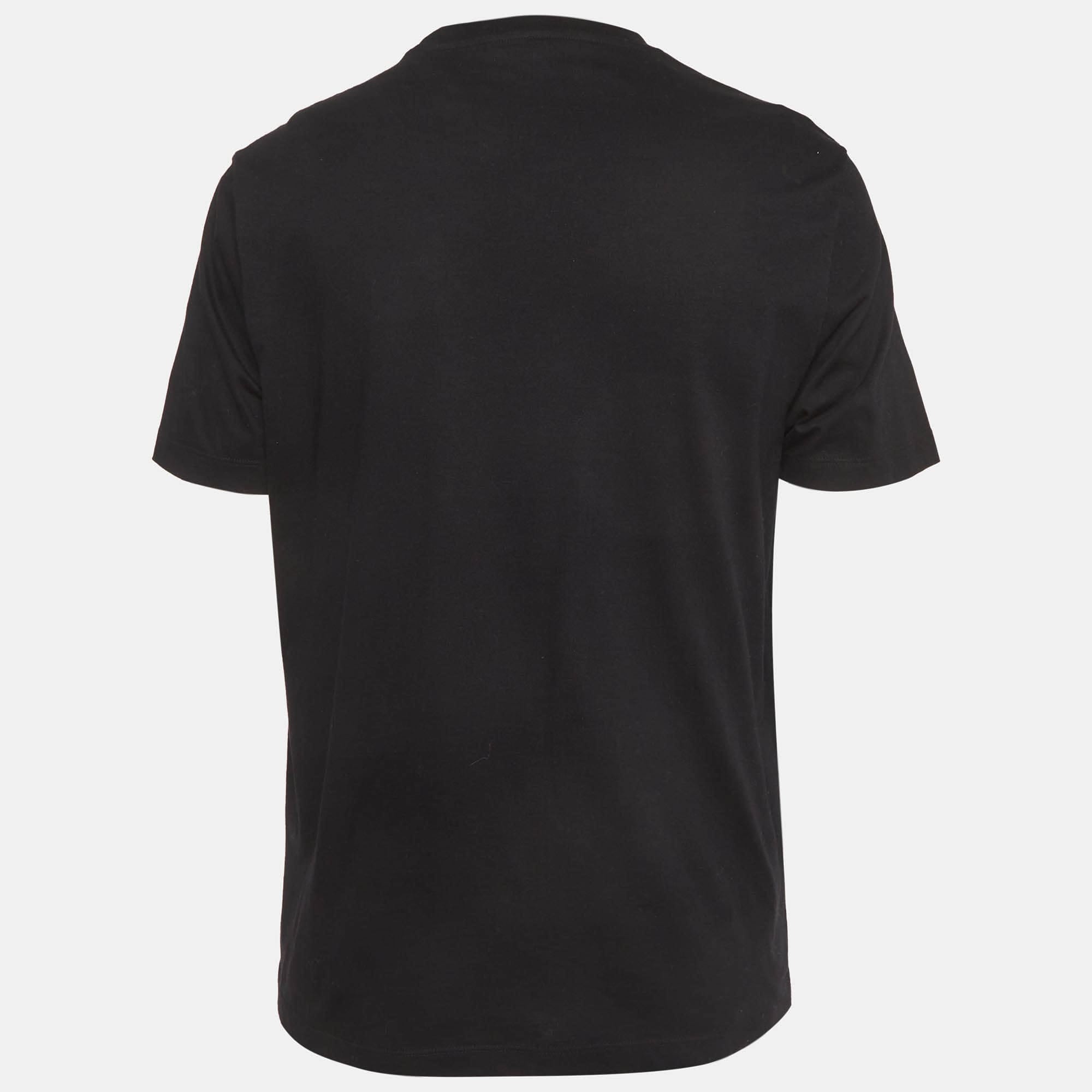 Versace Black Medusa Smiley Print Jersey Graphic T - Shirt