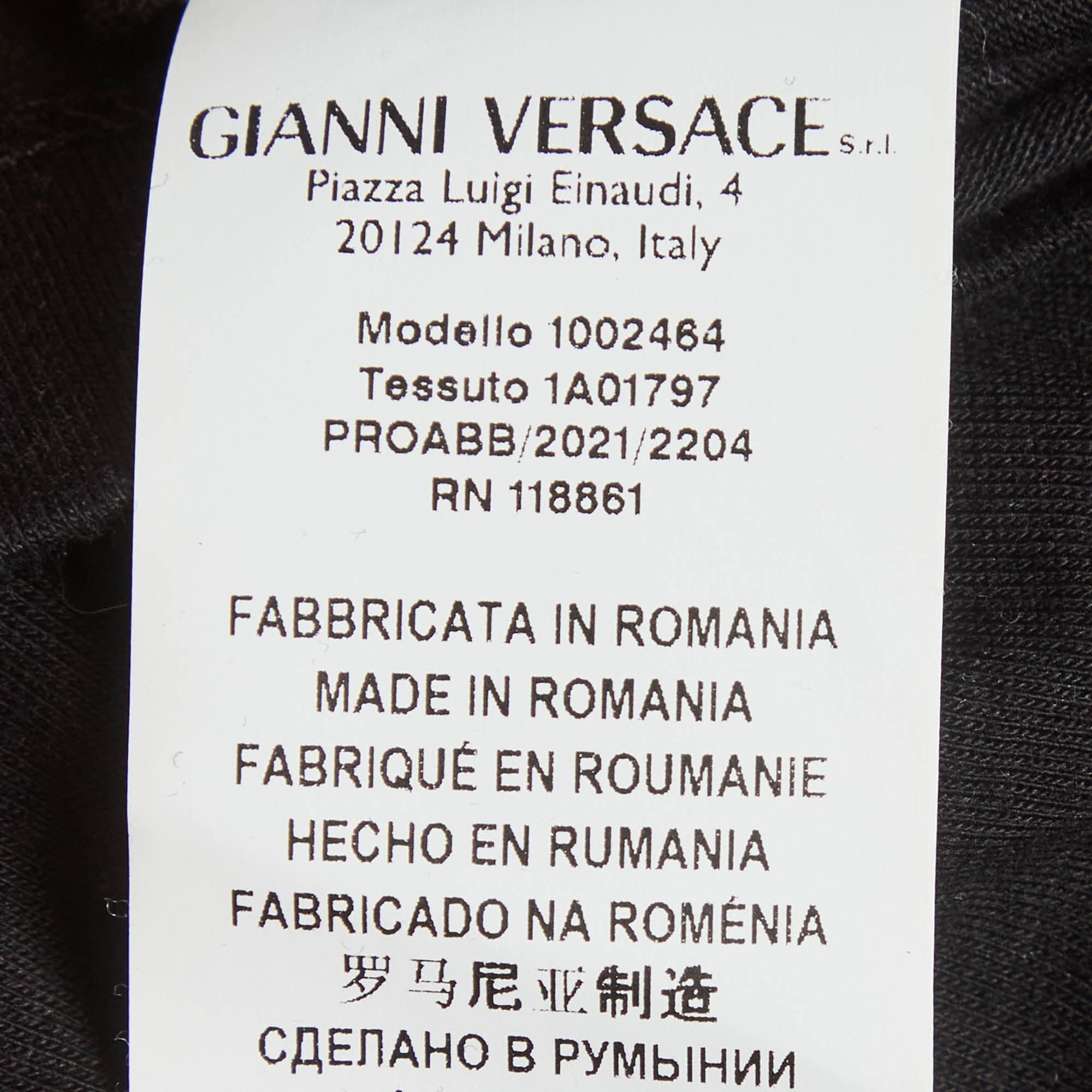 Versace Black Medusa Smiley Print Jersey Graphic T - Shirt