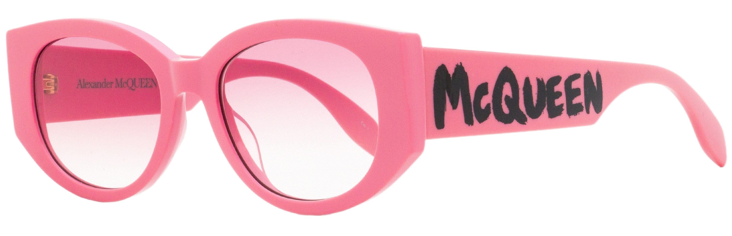 Alexander McQueen Graffiti Logo Sunglasses AM0330S 004 Pink/Black 54 mm 30