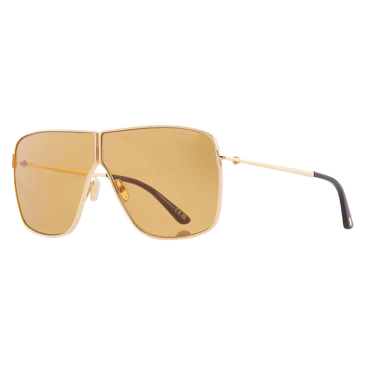 Tom Ford Huxley Shiny Deep Gold Pilot Unisex Sunglasses FT1159 30E 68