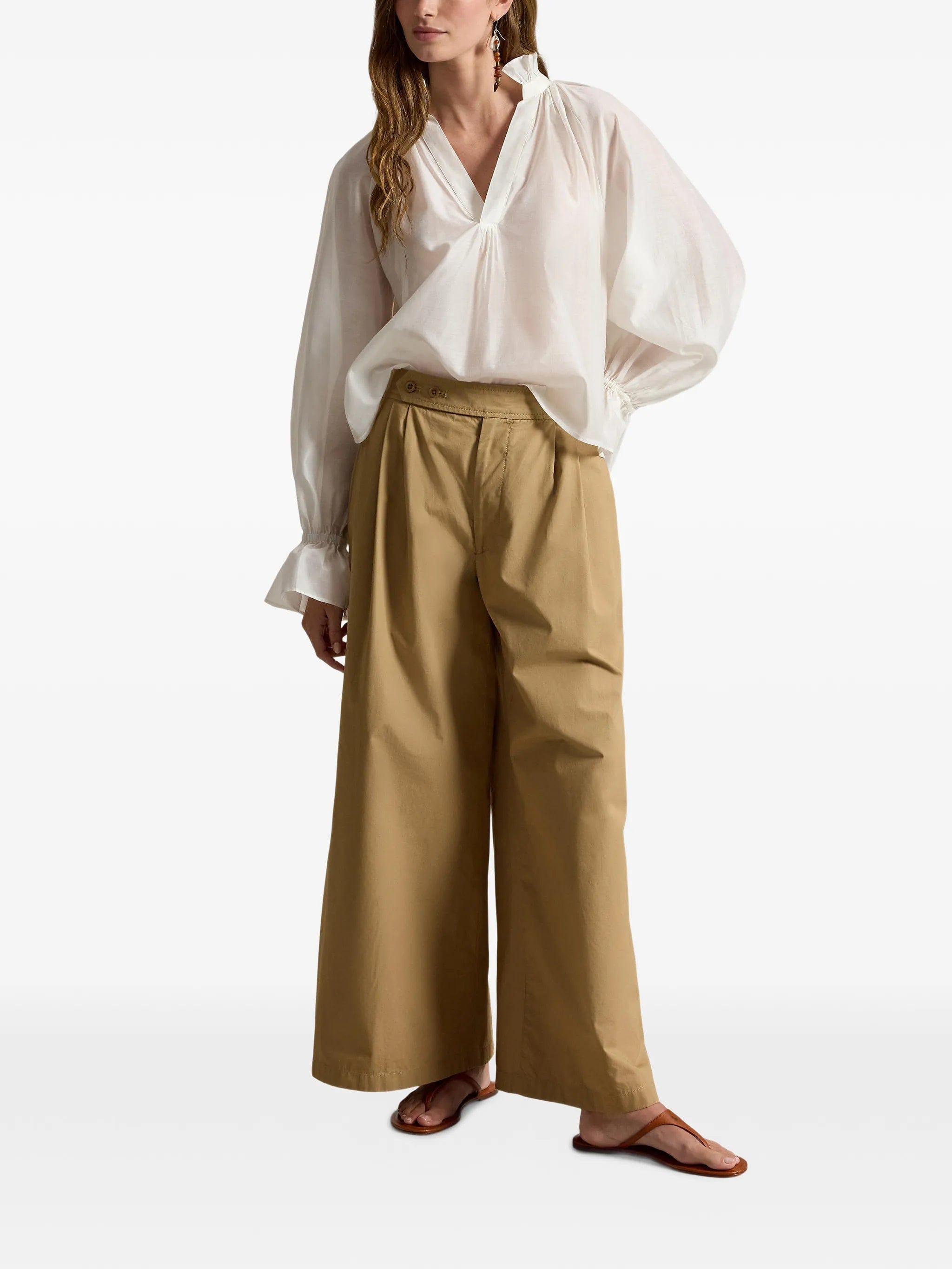 Polo Ralph Lauren pleated wide - leg trousers