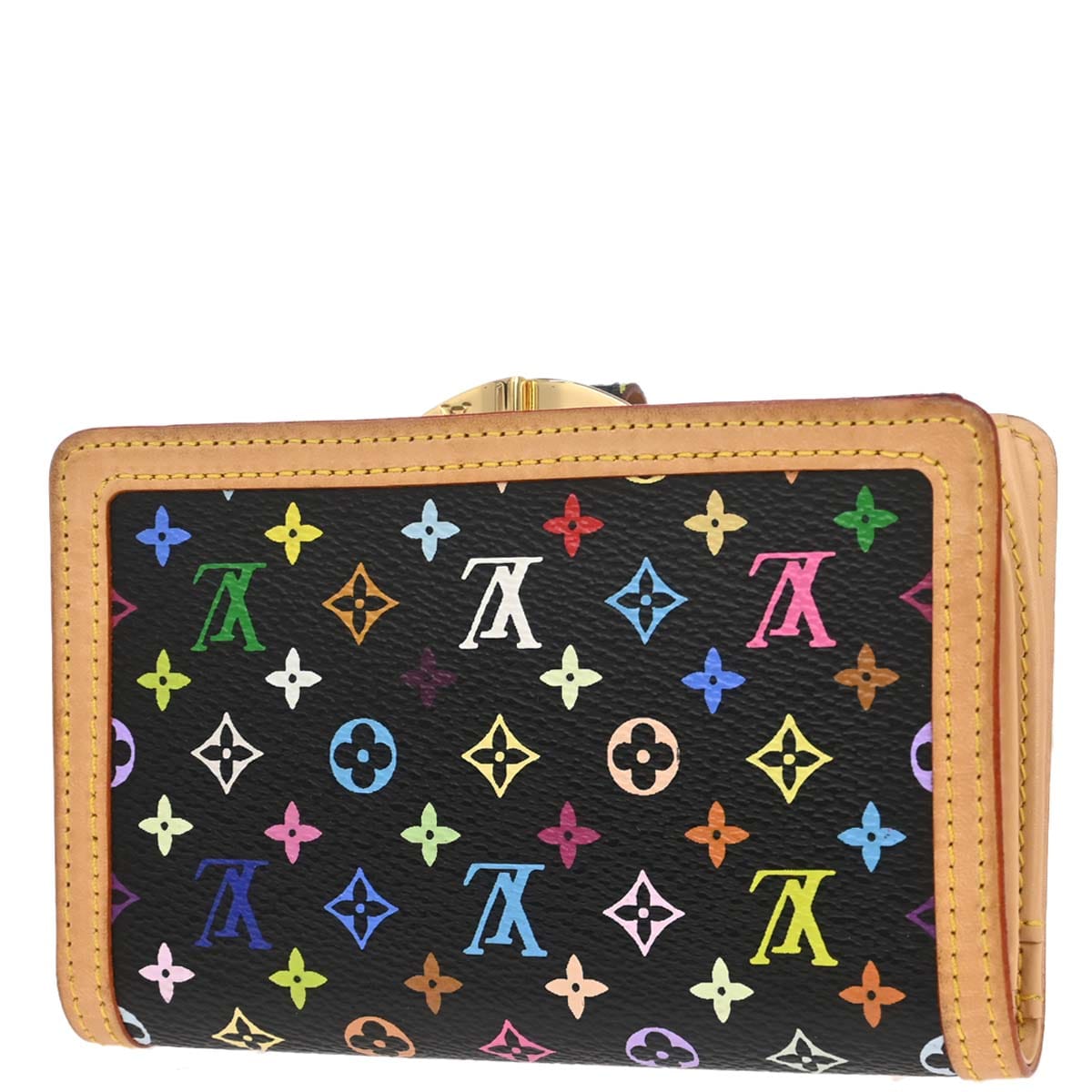 Louis Vuitton 2005 Black Multicolor Portefeuille Viennois Wallet M92988