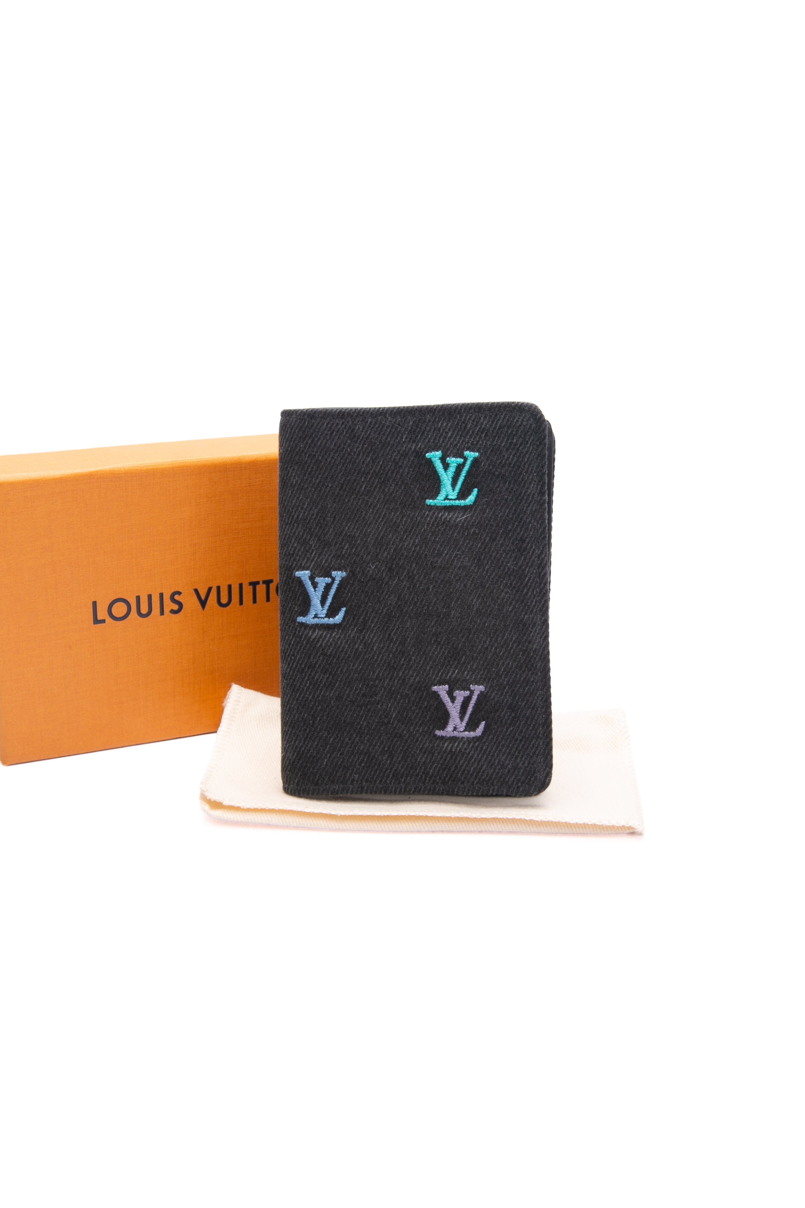 LOUIS VUITTON Black Denim Pocket Organizer