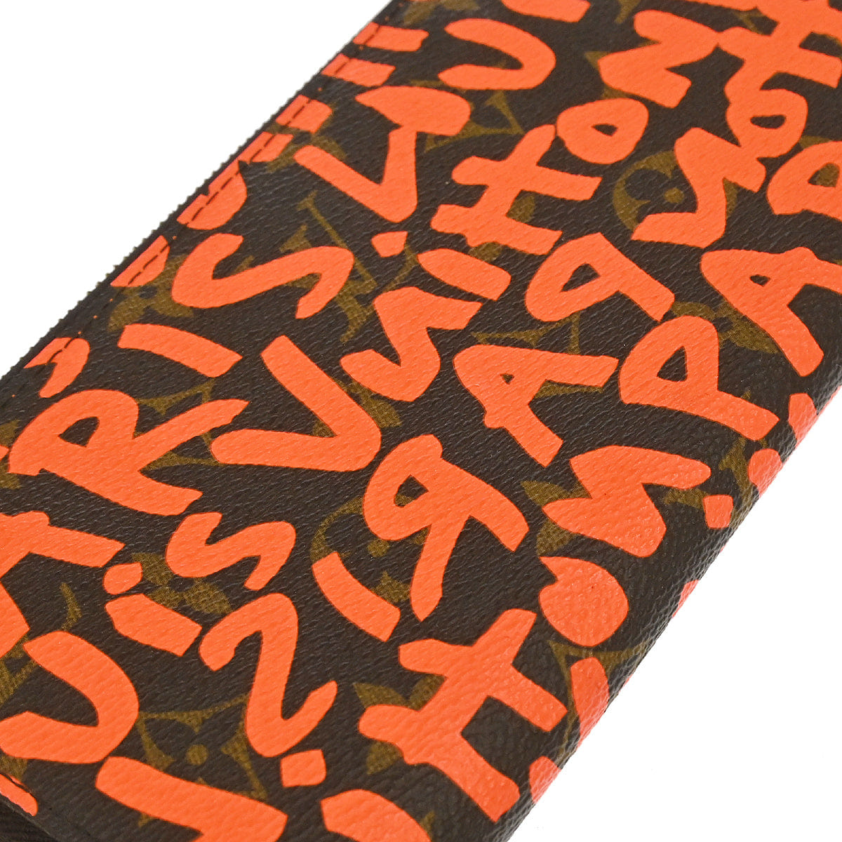 Louis Vuitton Orange Monogram Graffiti Zippy Wallet M93711