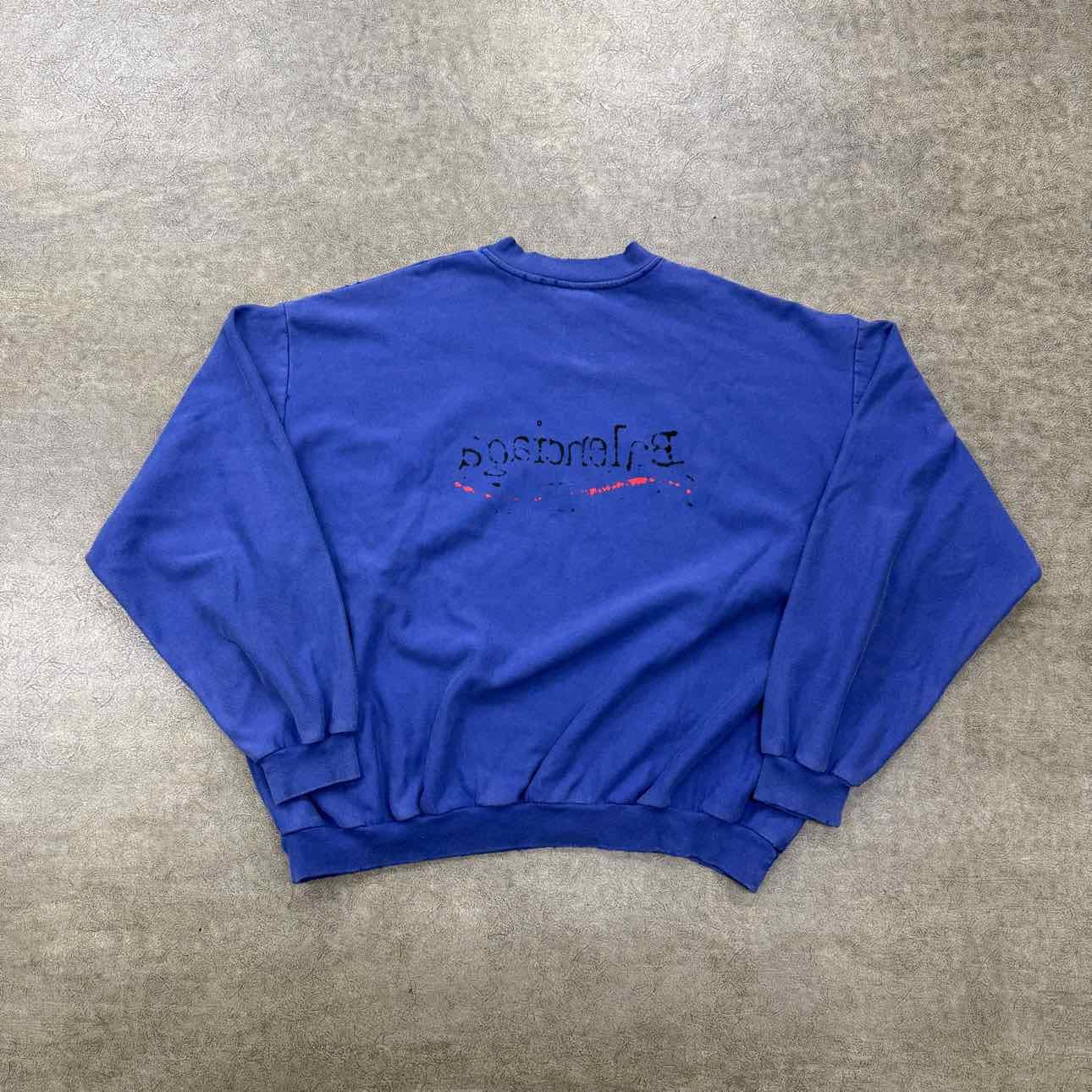 Balenciaga Crewneck Sweater GRAFFITI COLA Blue New Size 2