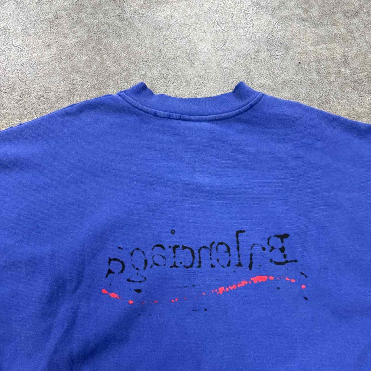 Balenciaga Crewneck Sweater GRAFFITI COLA Blue New Size 2