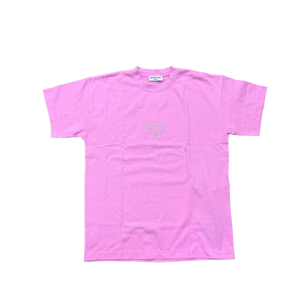 Balenciaga T - Shirt PARIS DIAMOND Pink New Size M