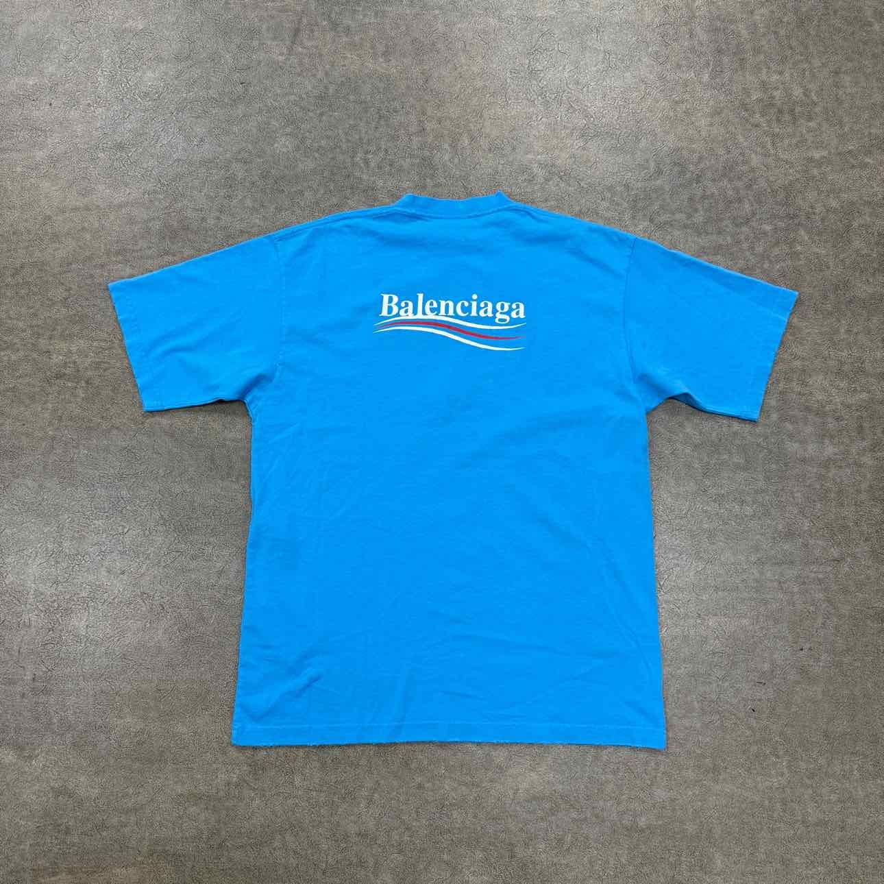 Balenciaga T - Shirt CAMPAIGN Blue New Size XS