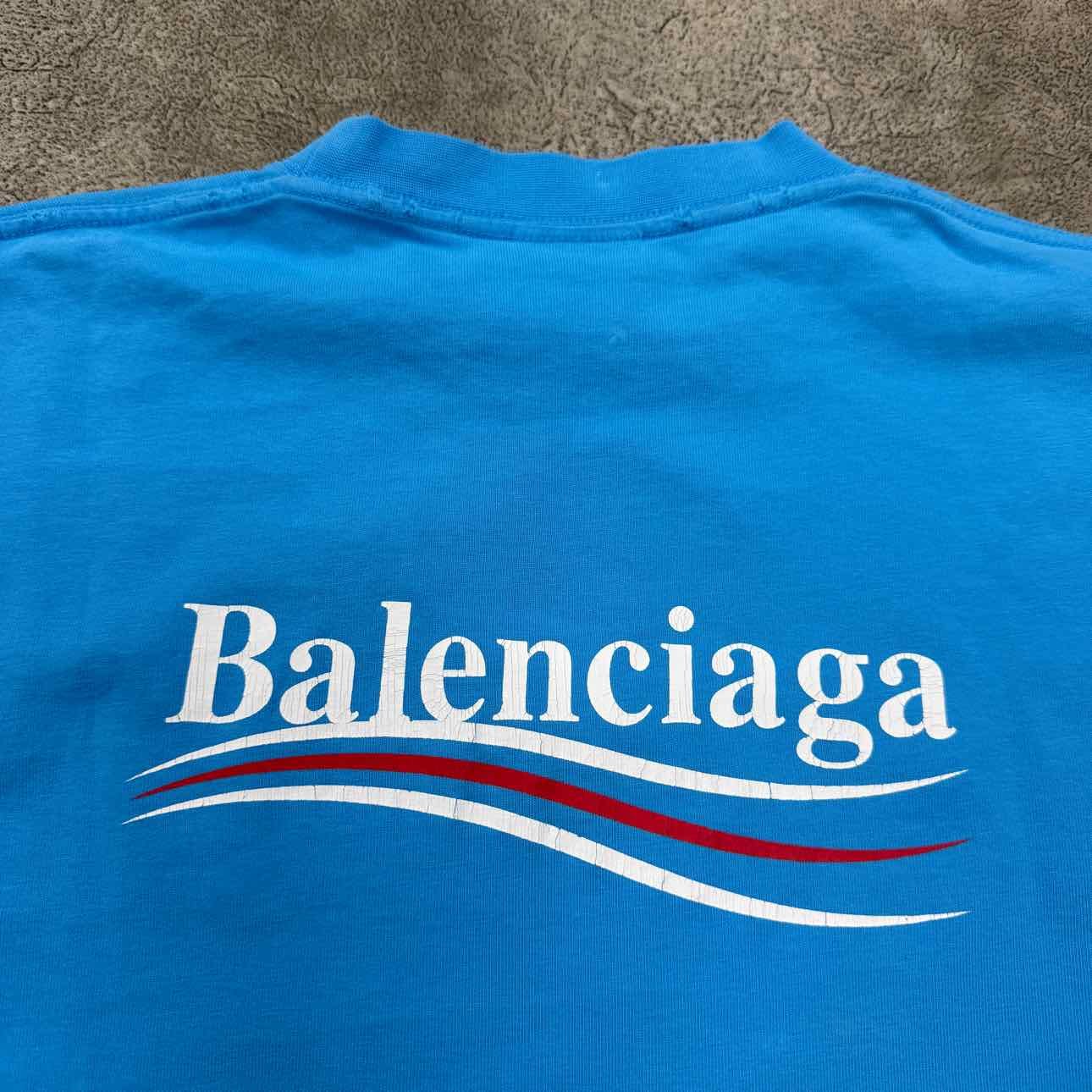 Balenciaga T - Shirt CAMPAIGN Blue New Size XS