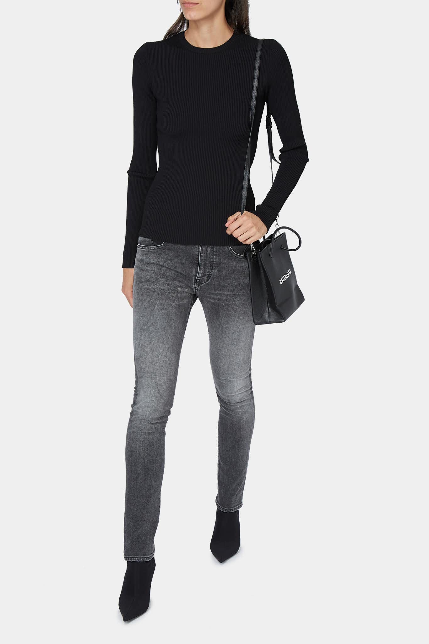Balenciaga Jean en coton gris