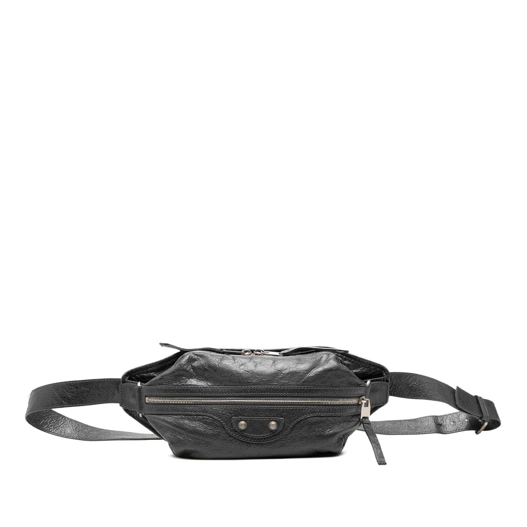 Balenciaga Lambskin Motocross Classic Neo Lift Belt Bag