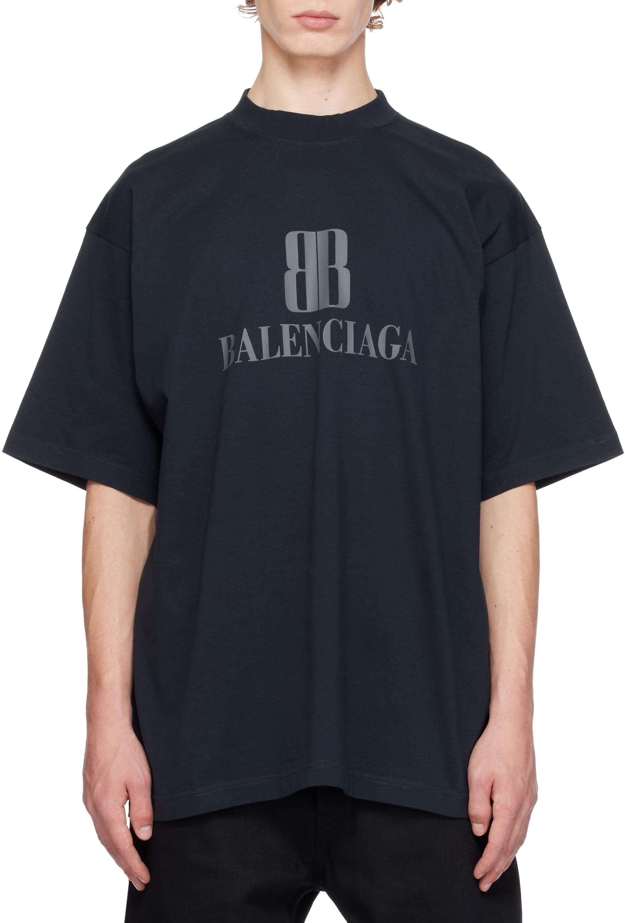 Balenciaga Black Nano BB T - Shirt