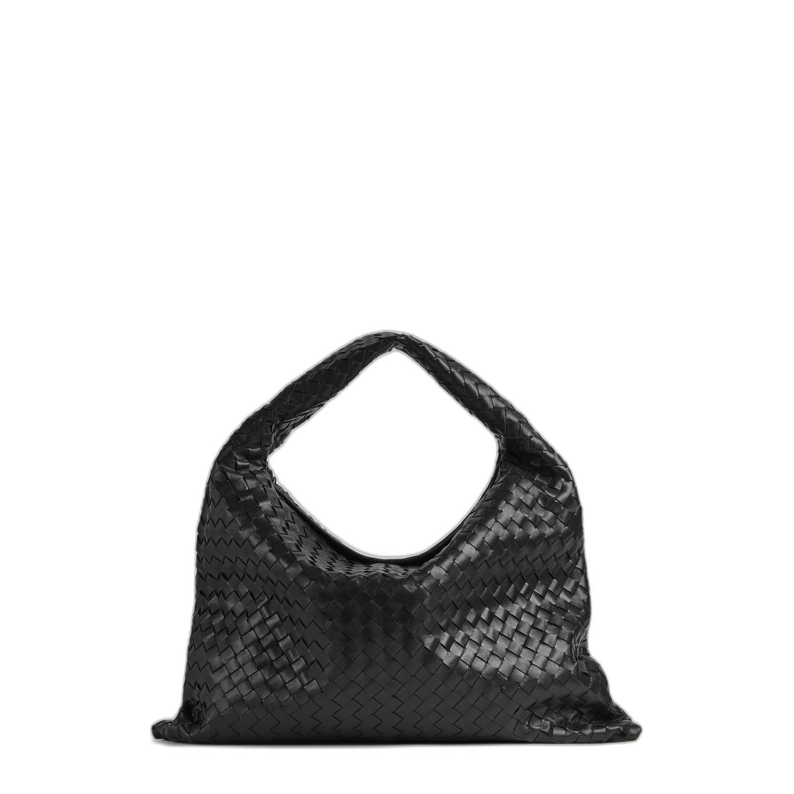 Bottega Veneta Hop Large Calfskin Shoulder Bag - Black