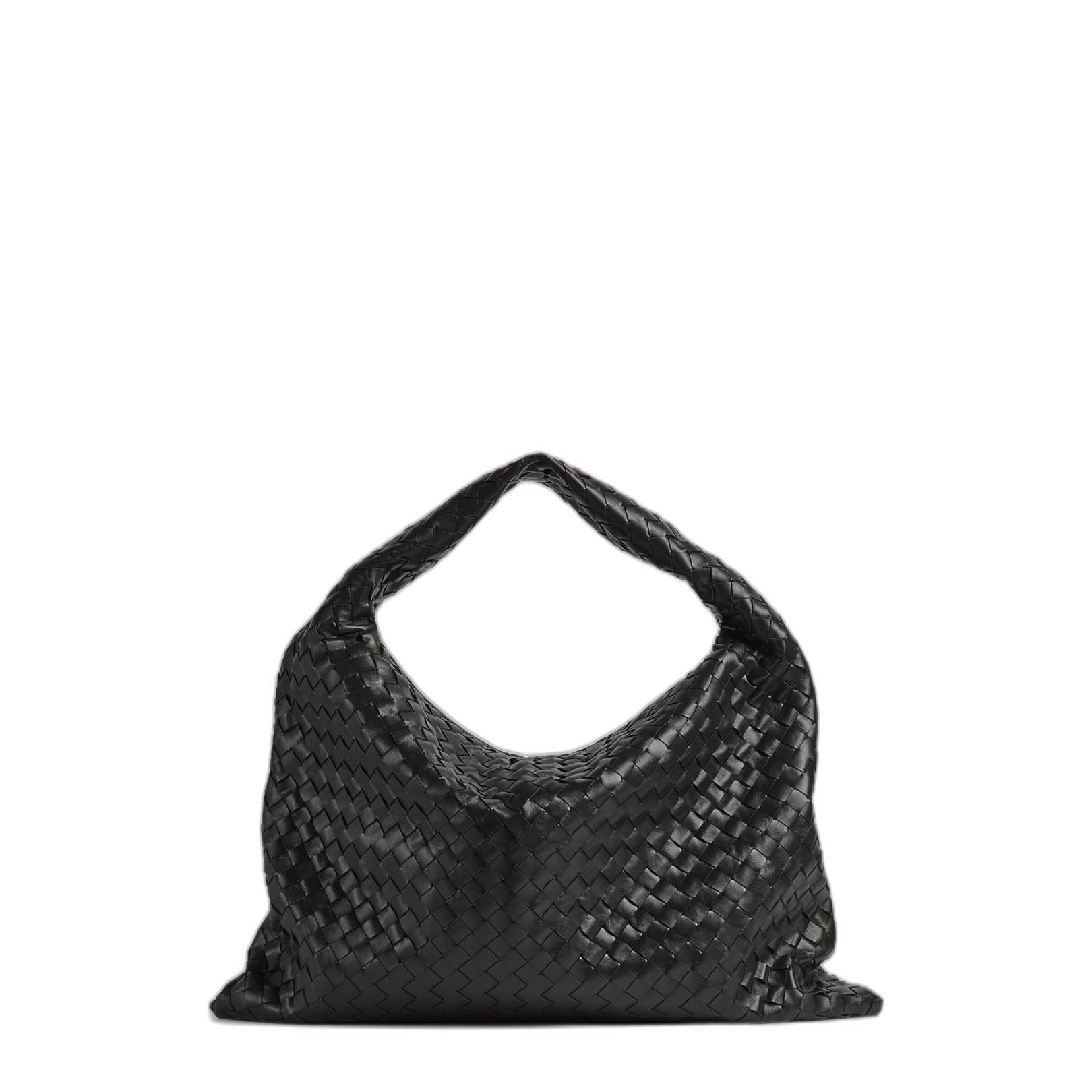 Bottega Veneta Hop Large Calfskin Shoulder Bag - Black
