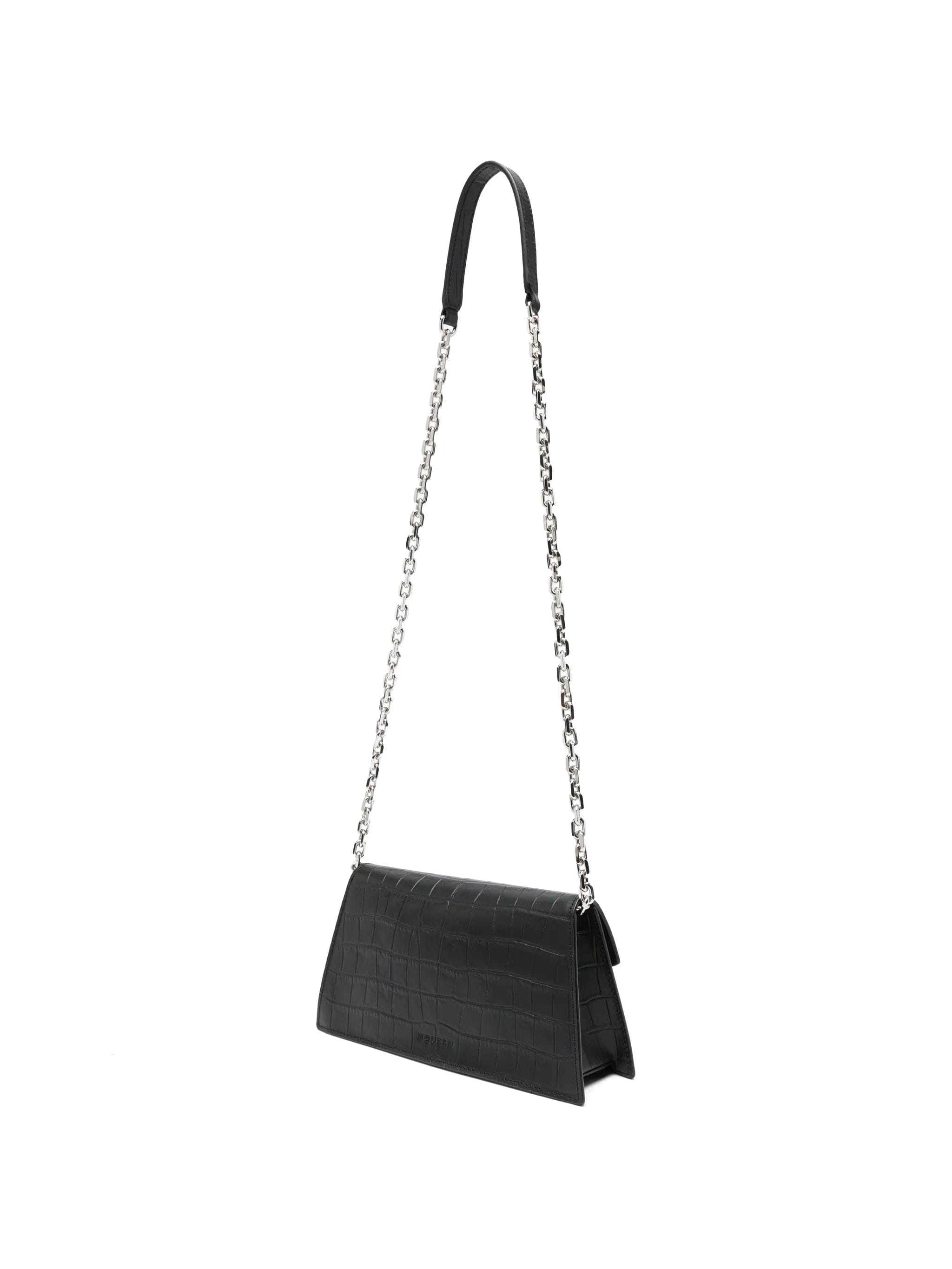 Alexander McQueen Skull crocodile - effect shoulder bag