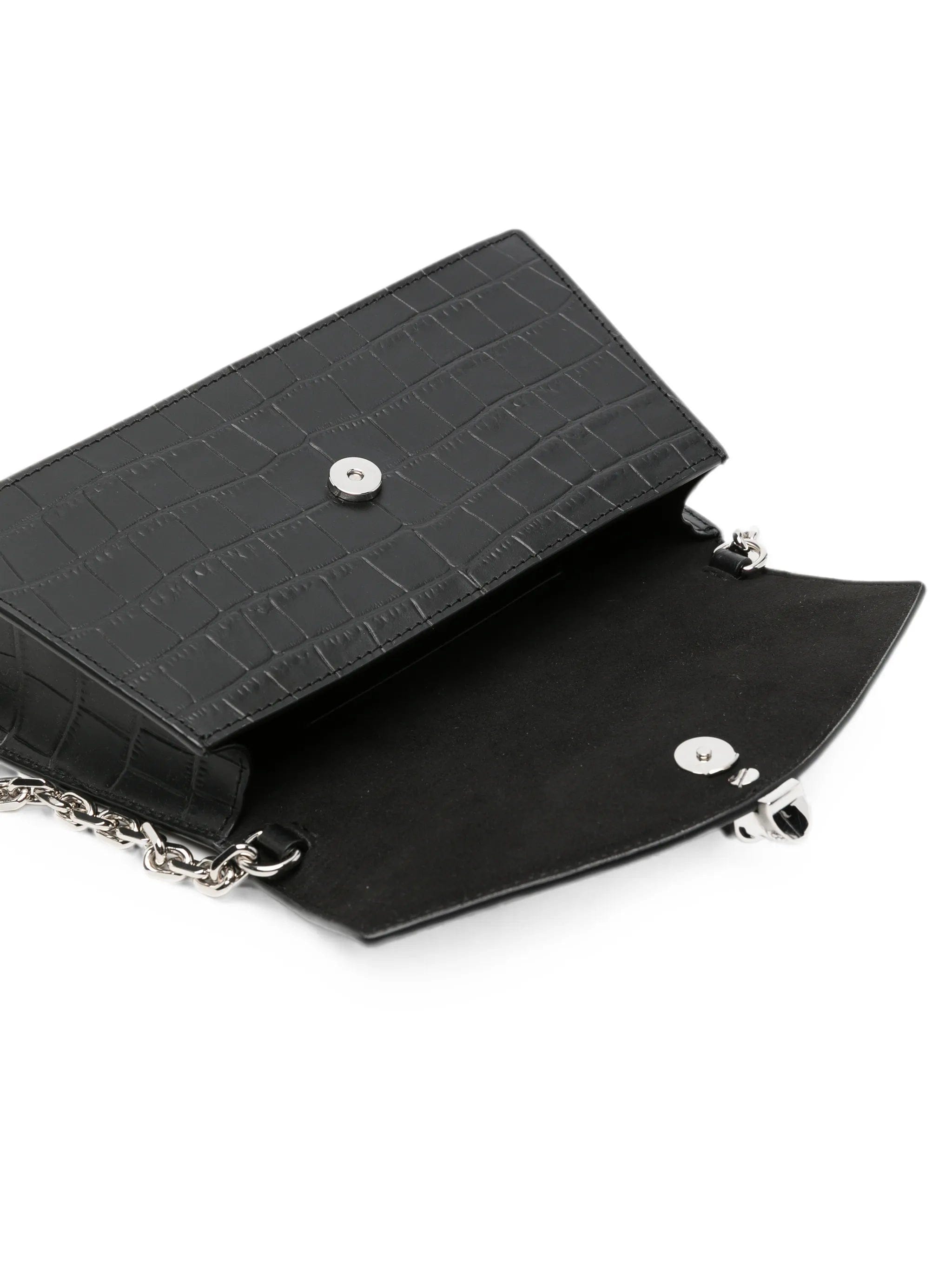Alexander McQueen Skull crocodile - effect shoulder bag