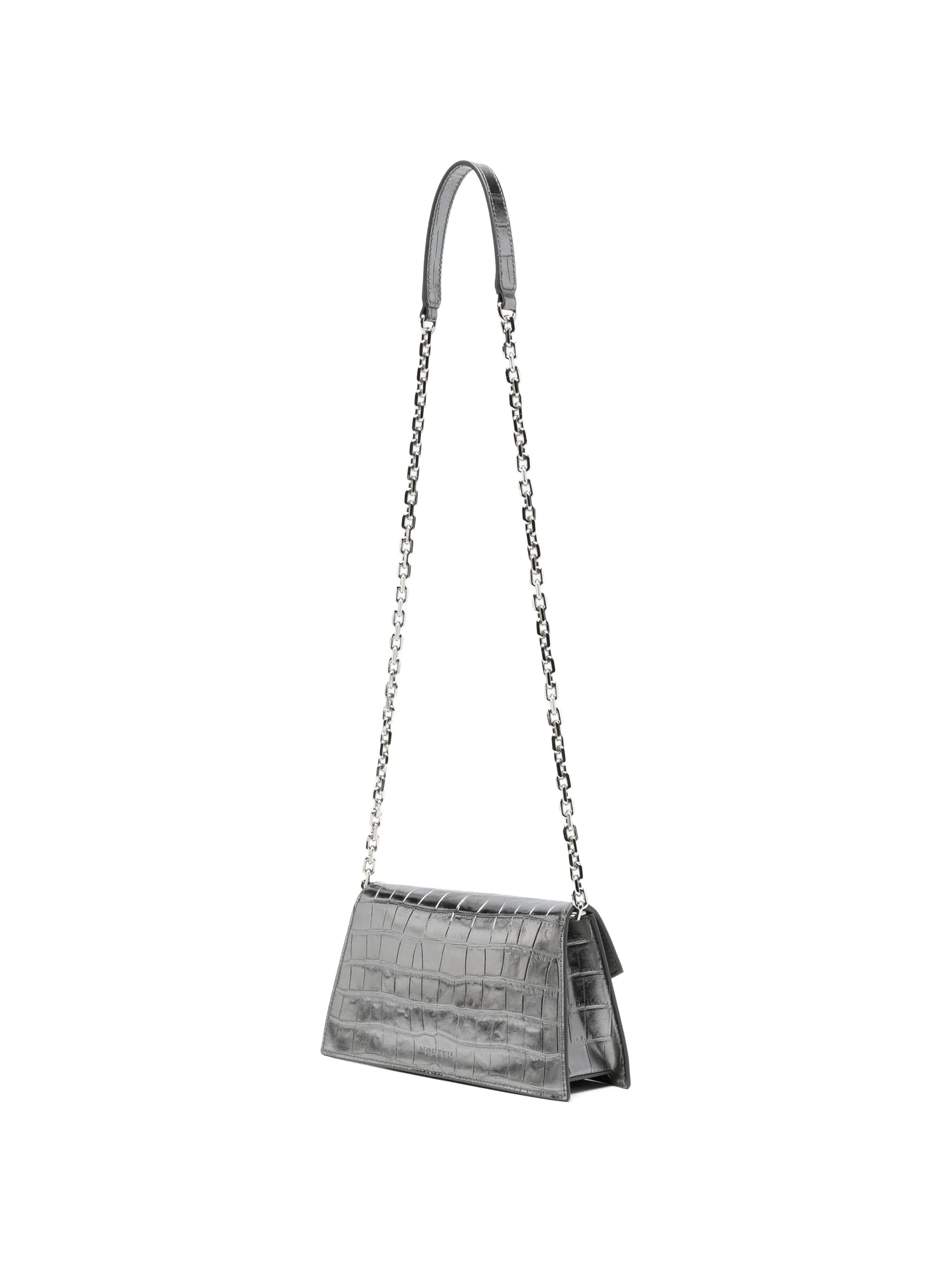 Alexander McQueen mini Skull croc - effect shoulder bag