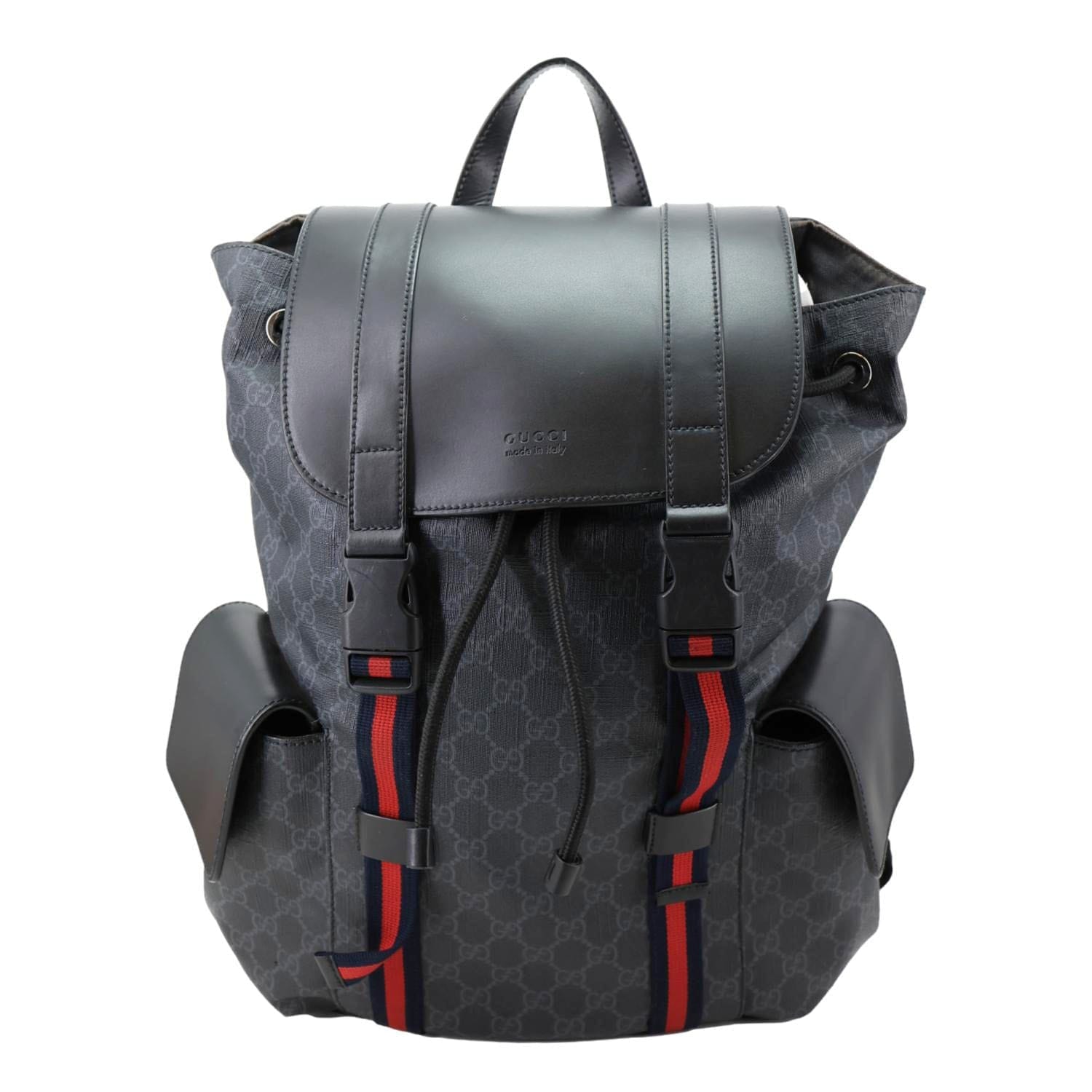 GUCCI GG Supreme Canvas Backpack Black 495563