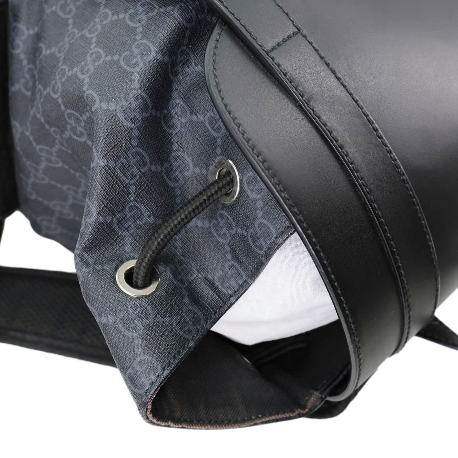 GUCCI GG Supreme Canvas Backpack Black 495563