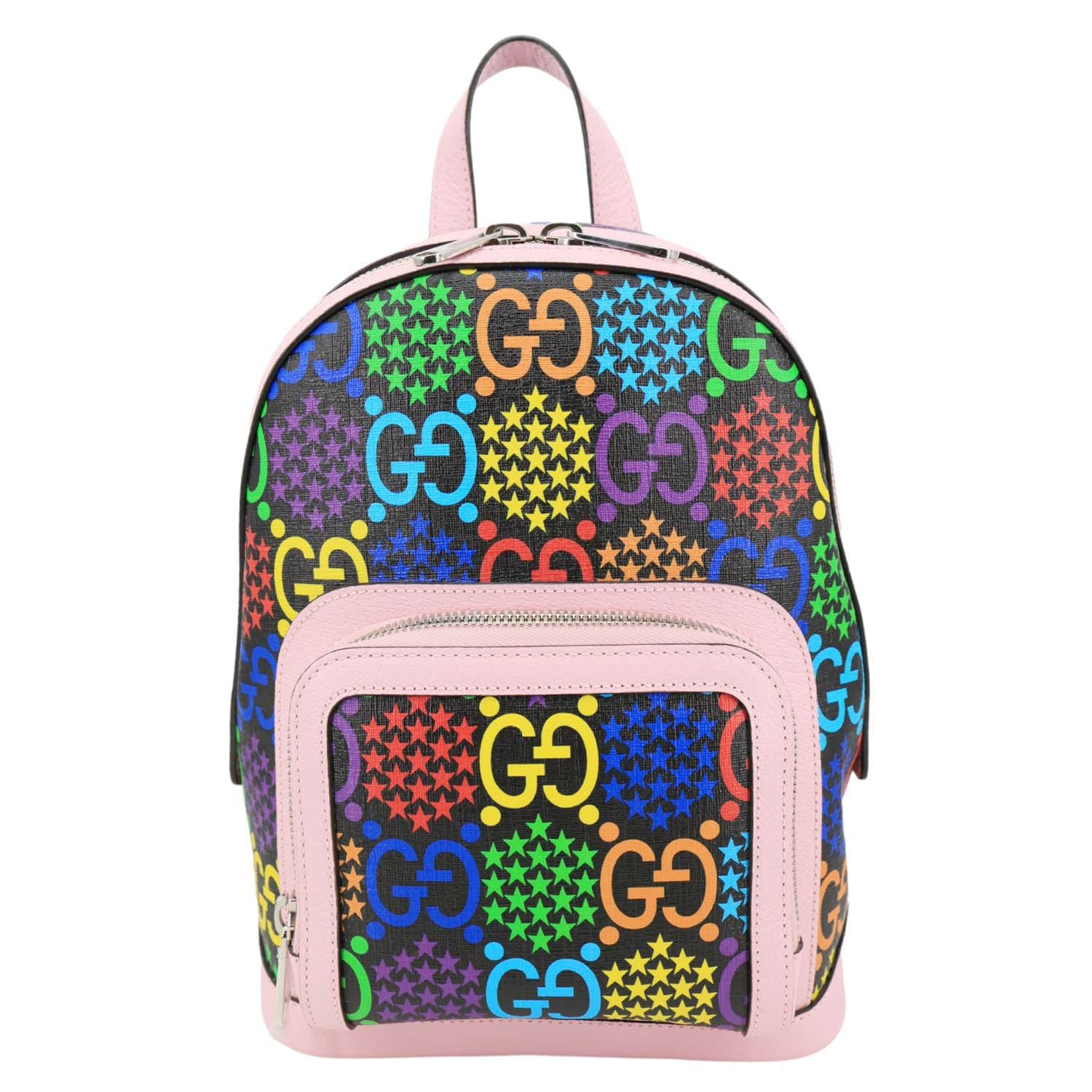 GUCCI Psychedelic GG Supreme Monogram Canvas Backpack Bag Multicolor 601296