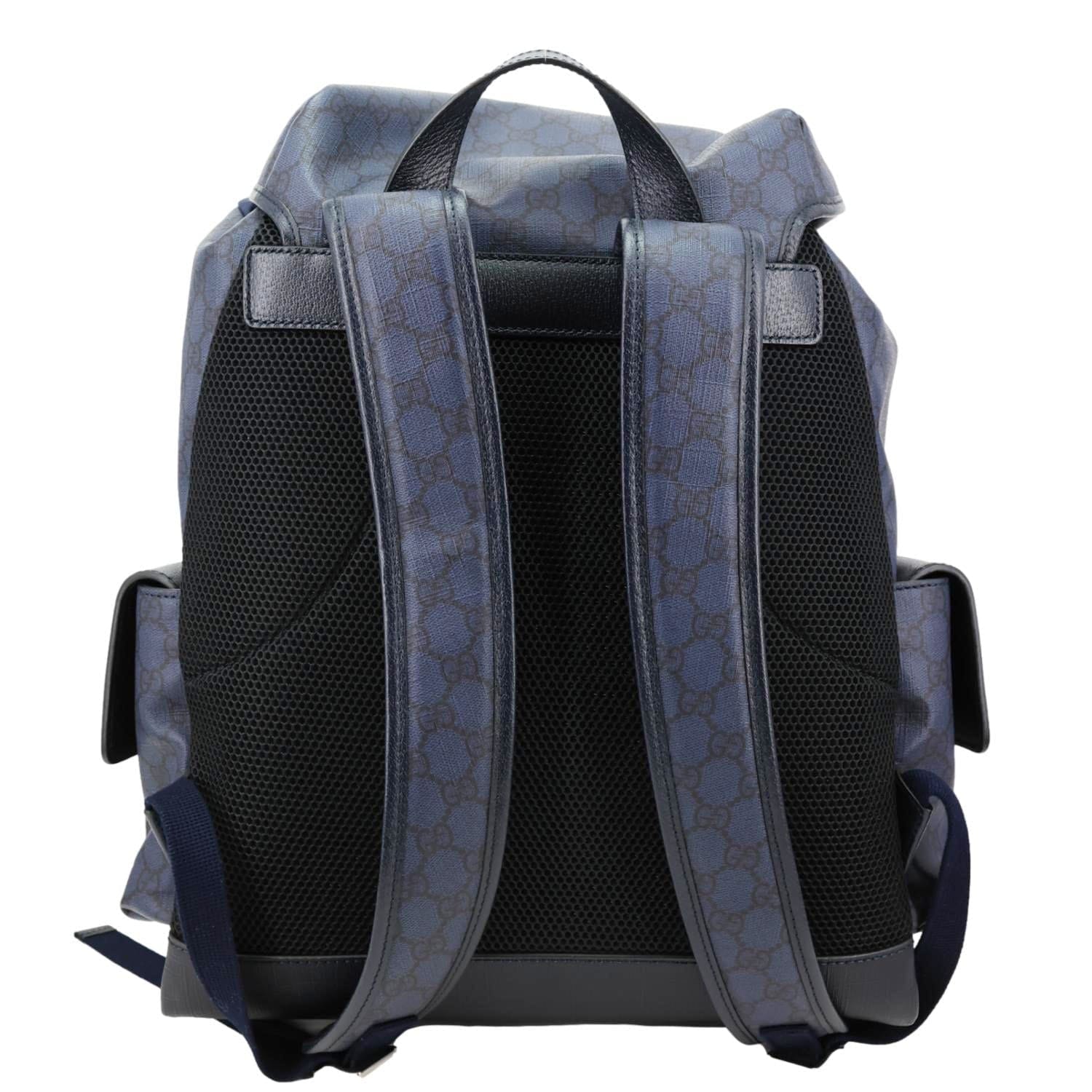Gucci Ophidia GG Supreme Canvas Backpack Navy Blue 598140