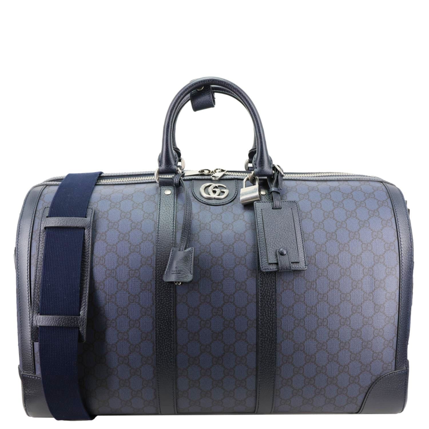 GUCCI GG Supreme Canvas Duffle Bag Navy Blue 724612