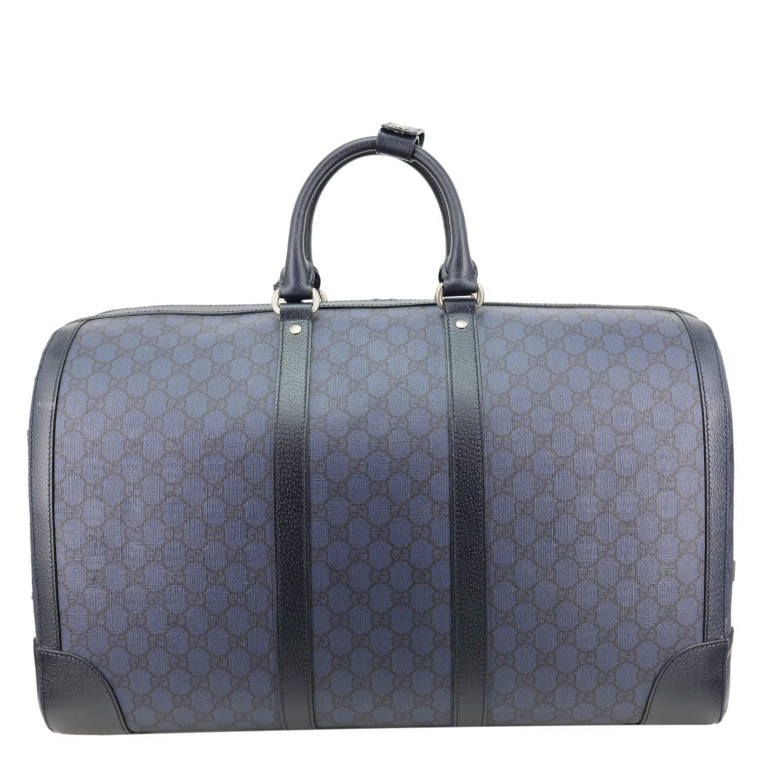 GUCCI GG Supreme Canvas Duffle Bag Navy Blue 724612