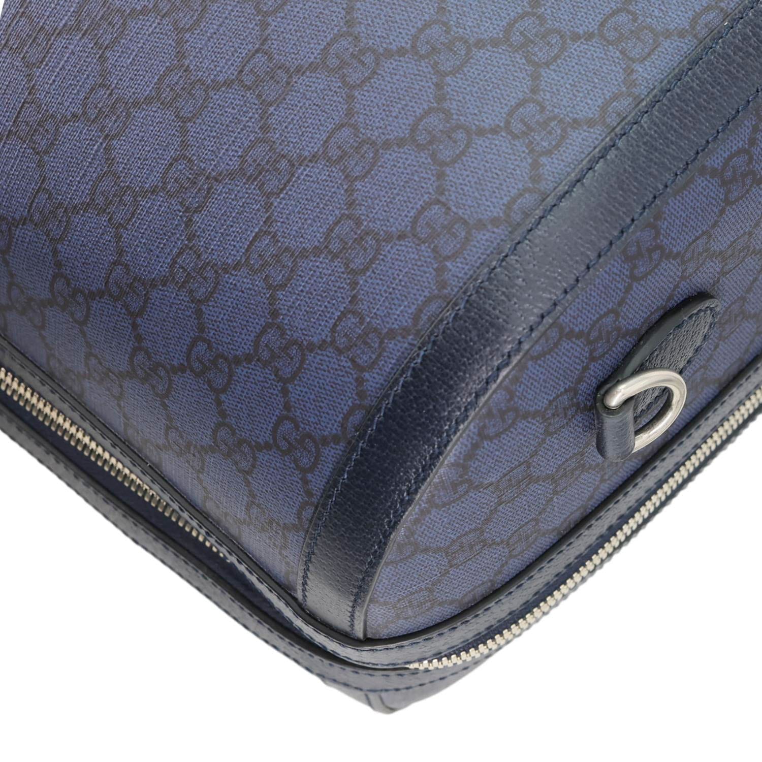 GUCCI GG Supreme Canvas Duffle Bag Navy Blue 724612