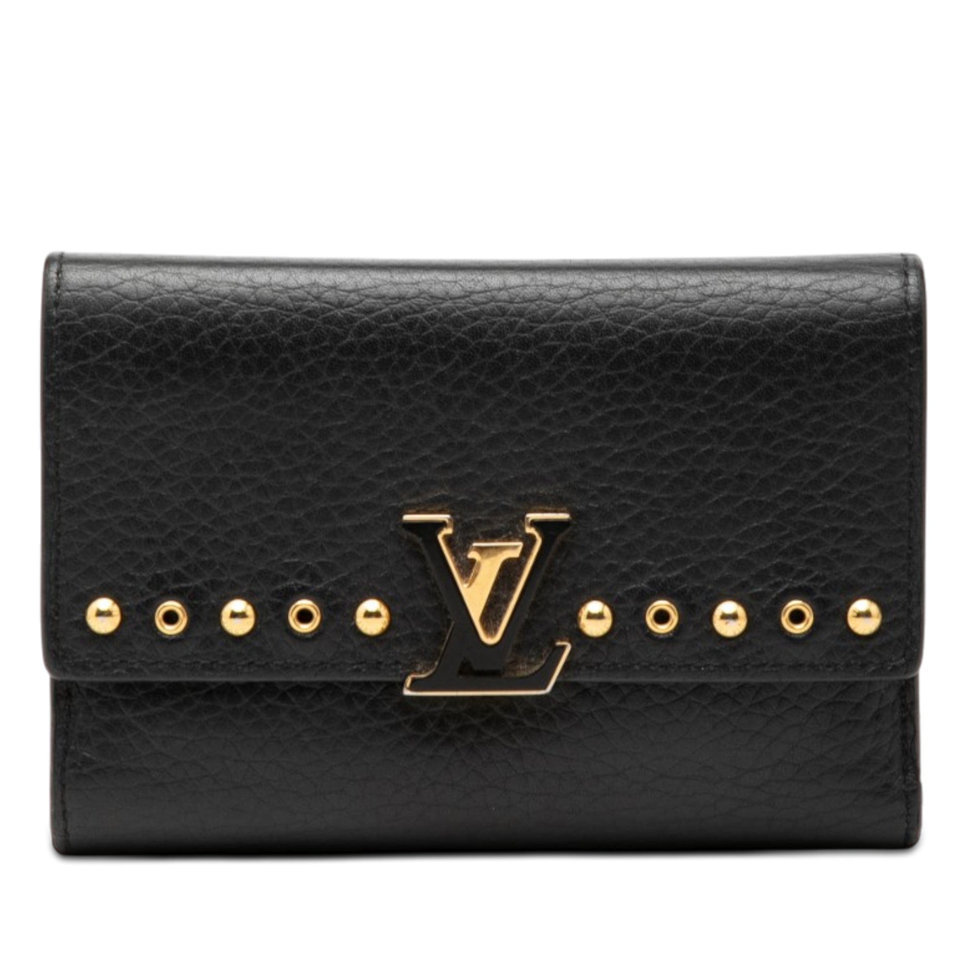 Louis Vuitton Studded Taurillon Capucines Compact Wallet