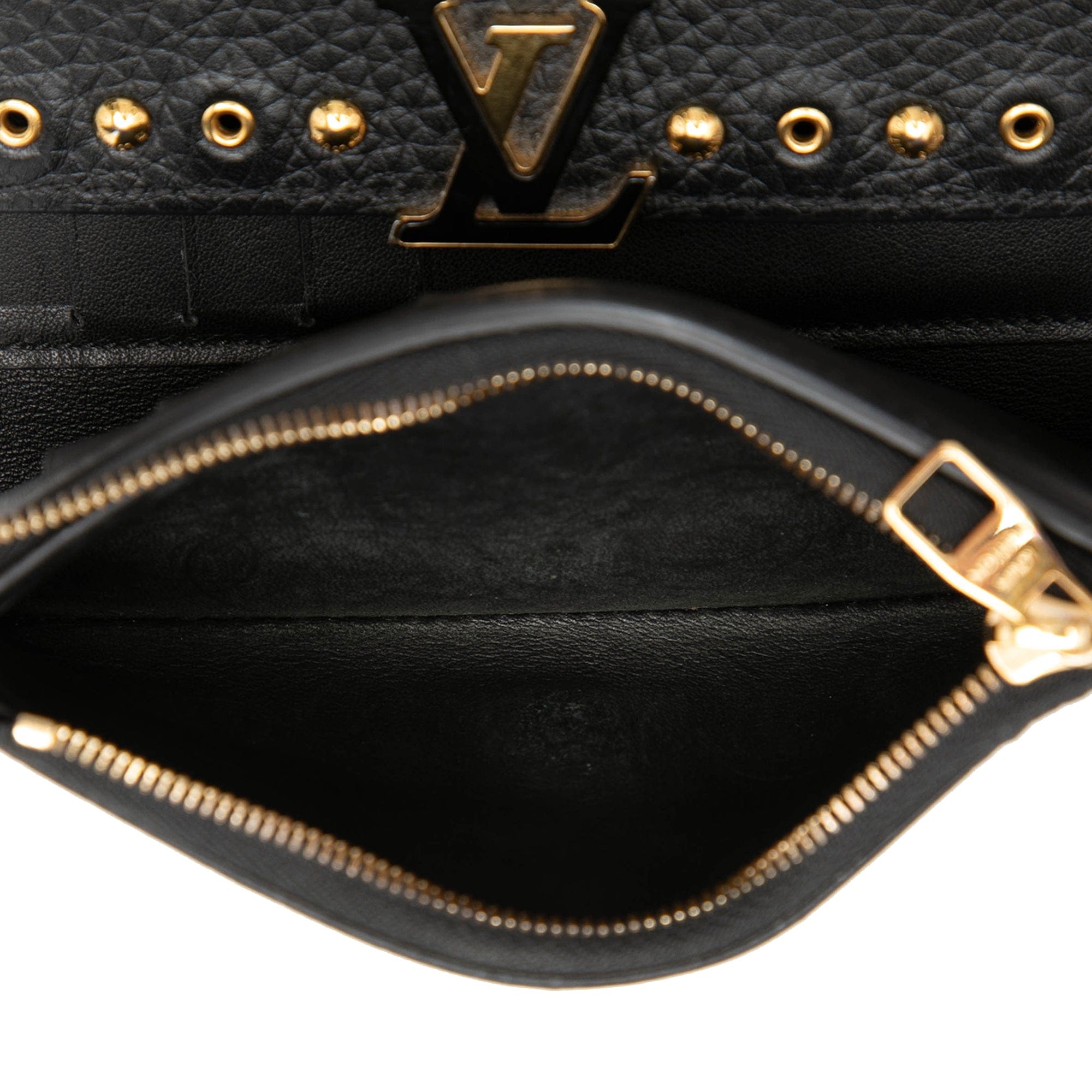 Louis Vuitton Studded Taurillon Capucines Compact Wallet