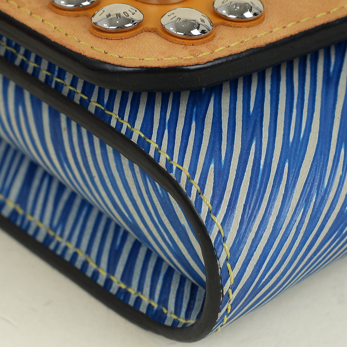 Louis Vuitton Blue Studded Twist Wallet On Chain